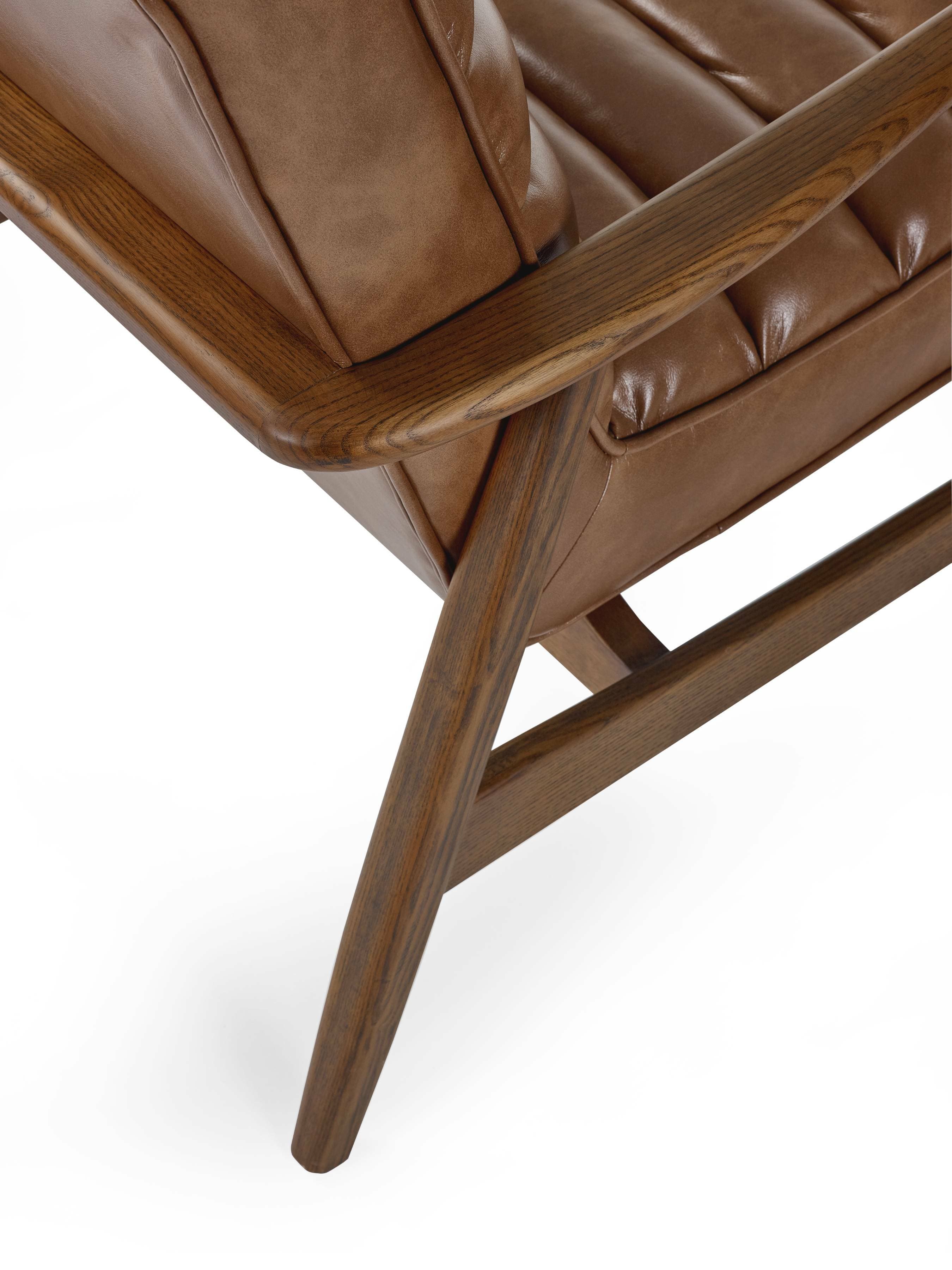Julian Bowen Armchair Marshall Accent Chair - Brown Bed Kings