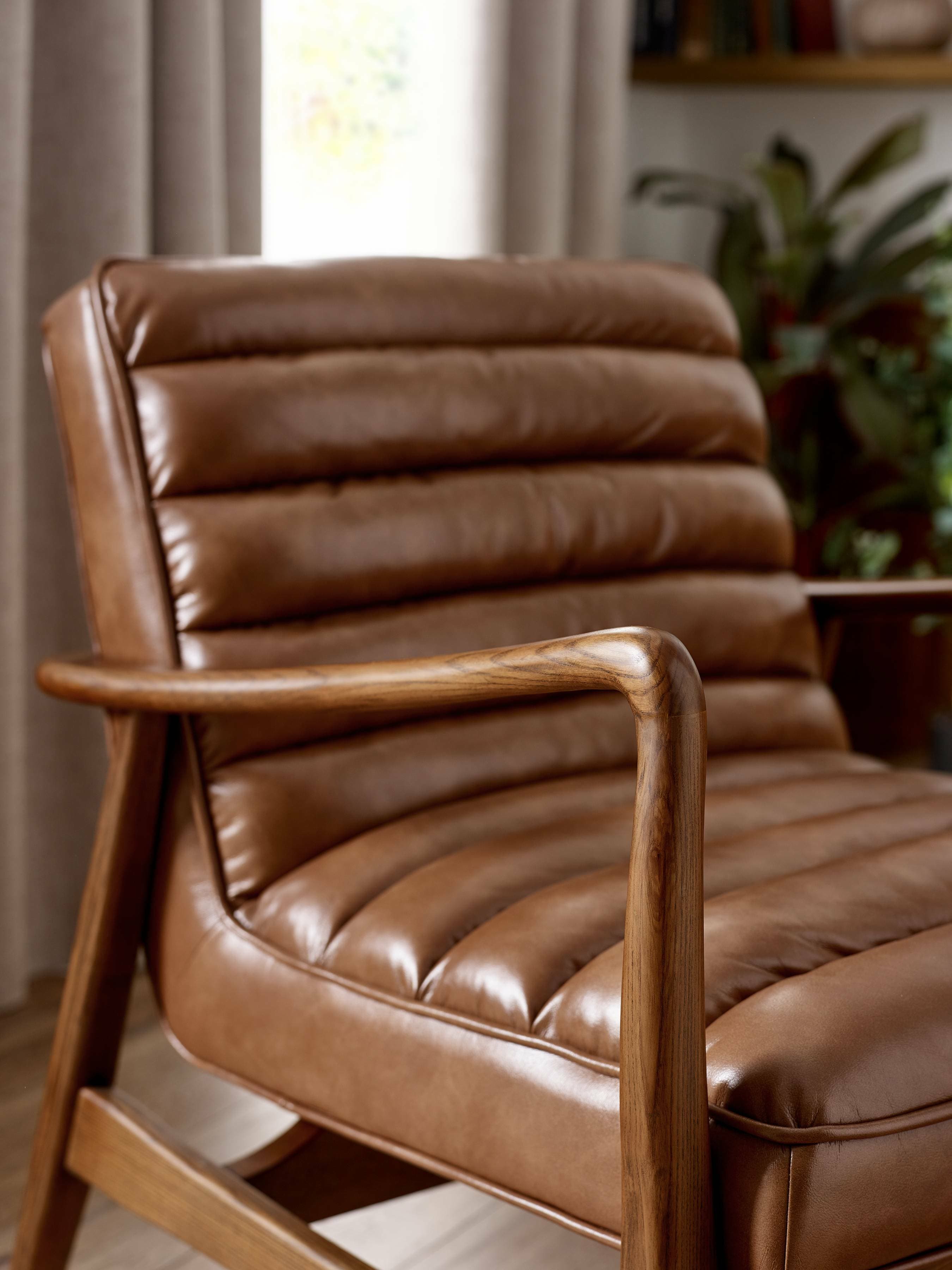 Julian Bowen Armchair Marshall Accent Chair - Brown Bed Kings