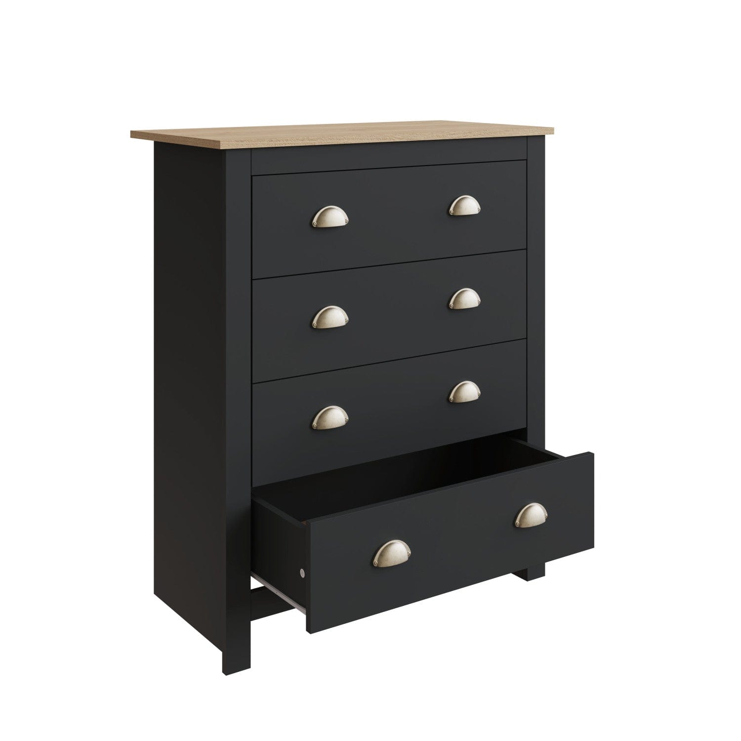 GFW Bedroom Set Lancaster 3 Piece Bedroom Set Black Bed Kings
