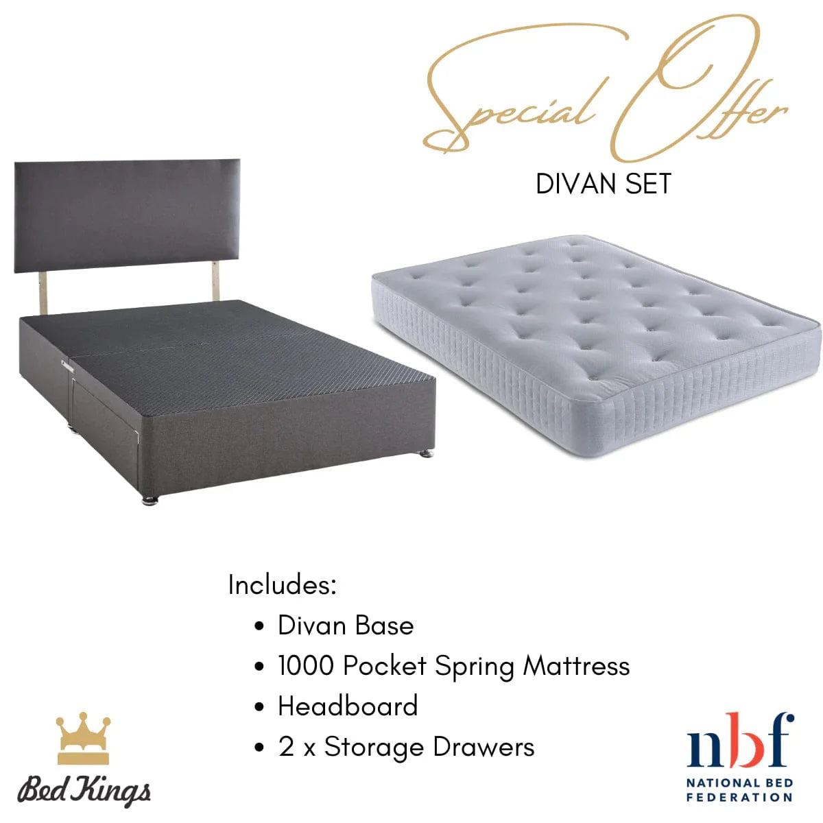 GFW Bedroom Set Lancaster 4 Piece Set Grey GFW Bed Kings