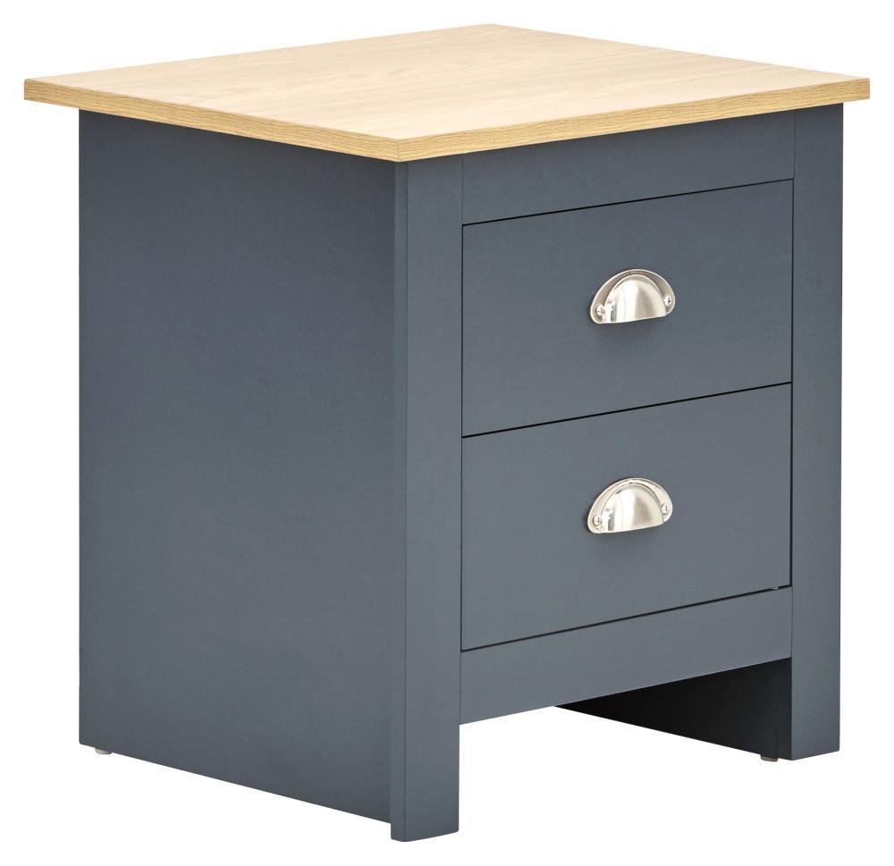 GFW Bedroom Set Lancaster 4 Piece Set Slate Blue Bed Kings