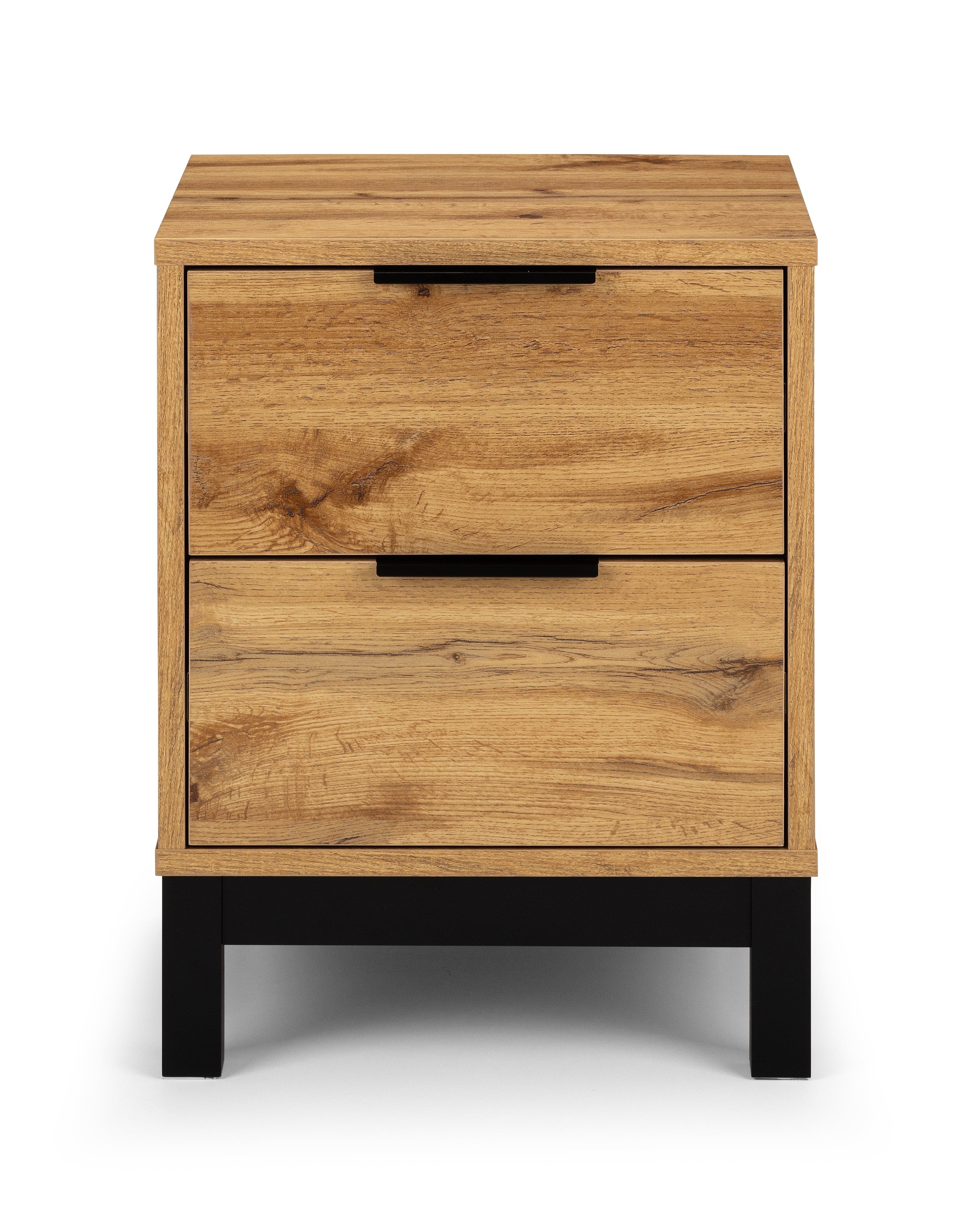 Julian Bowen Bedside Table Bali 2 Drawer Bedside Bed Kings