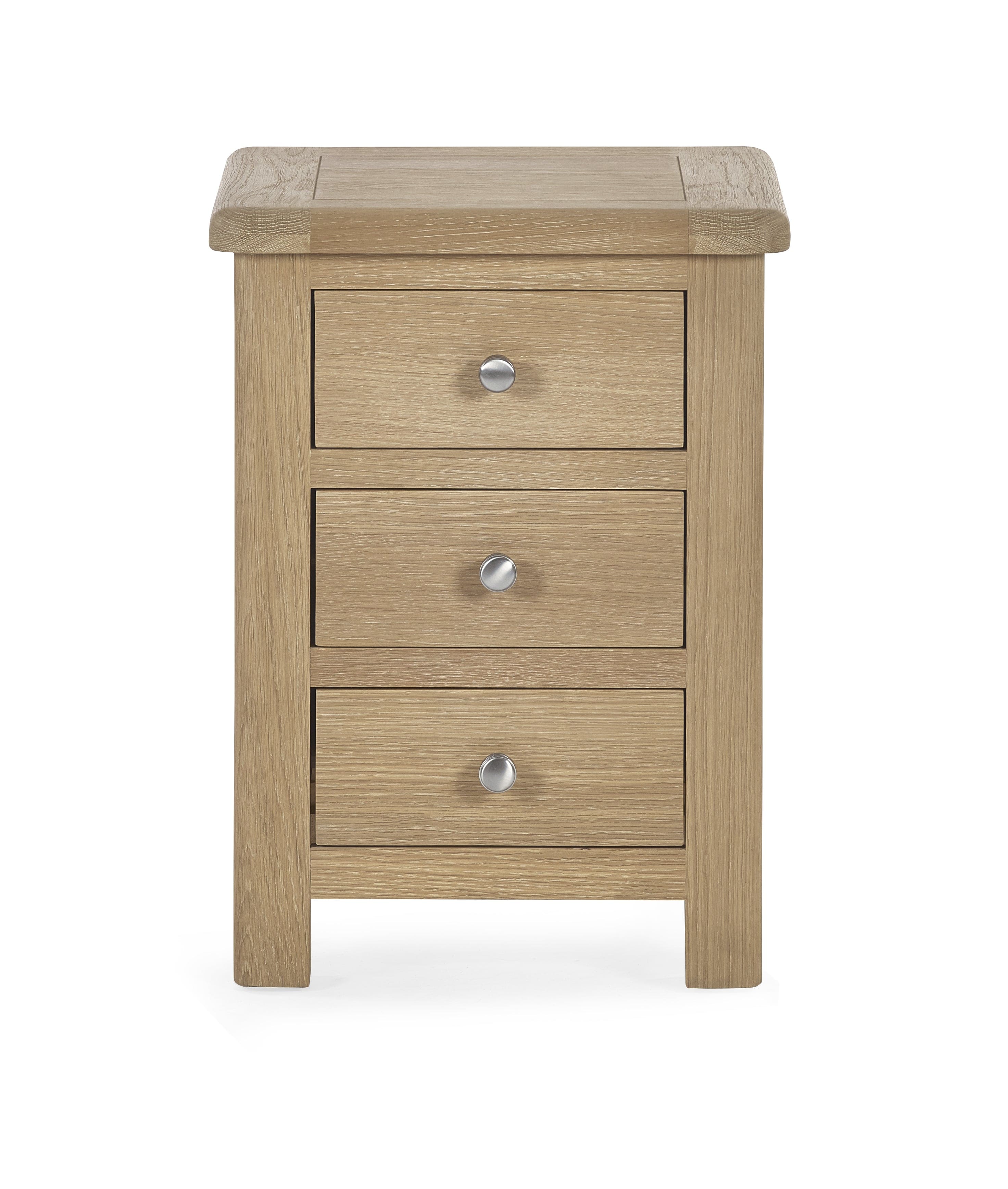Julian Bowen Bedside Table Memphis Limed Oak 3 Drawer Bedside Bed Kings