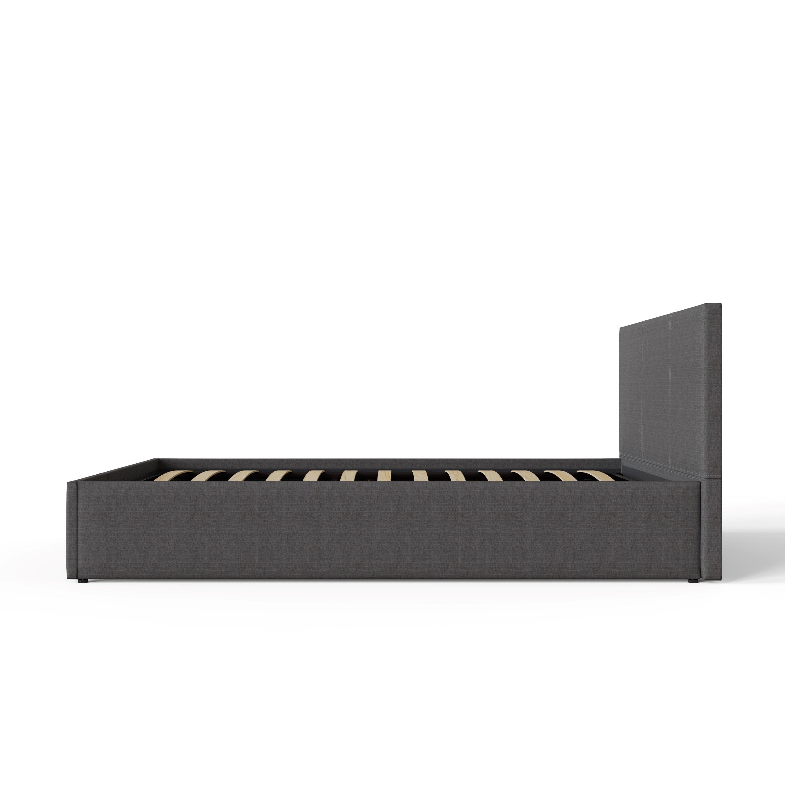 Side Lift Ottoman Bed Grey