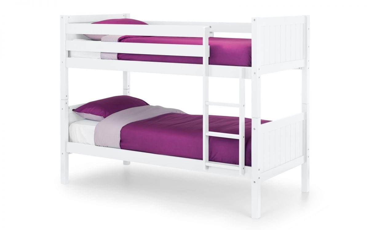 Julian Bowen Bunk Bed Single 90cm 3ft Bella Bunk Bed - White Bed Kings