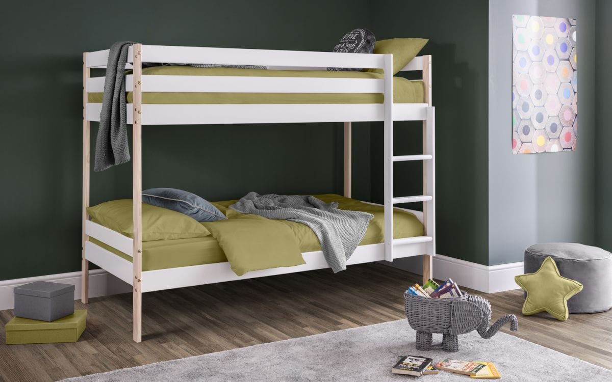 Julian Bowen Bunk Bed Single 90cm 3ft Nova Bunk Bed - Two Tone Bed Kings