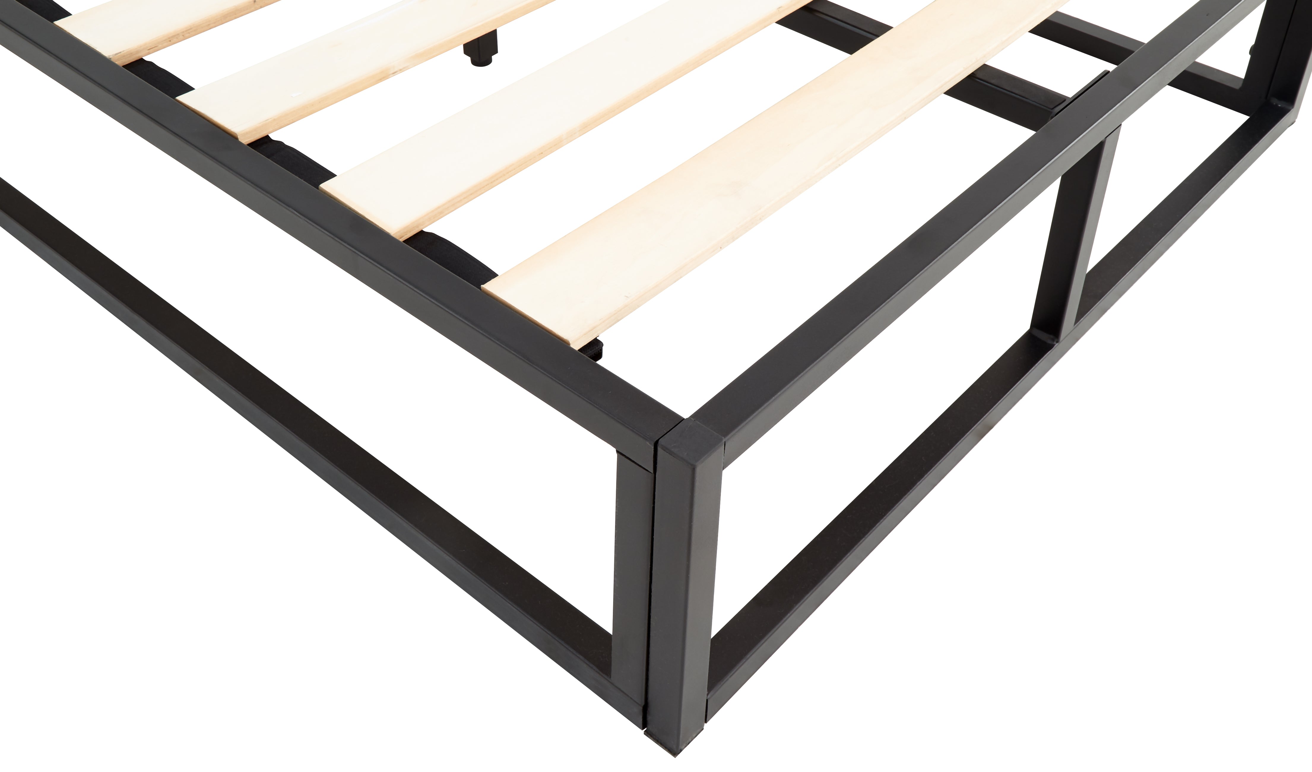 Platform Metal Bed Black