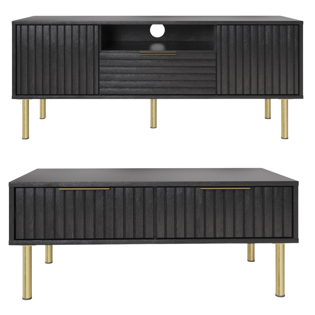 GFW Coffee Table Nervata Coffee Table Black Bed Kings