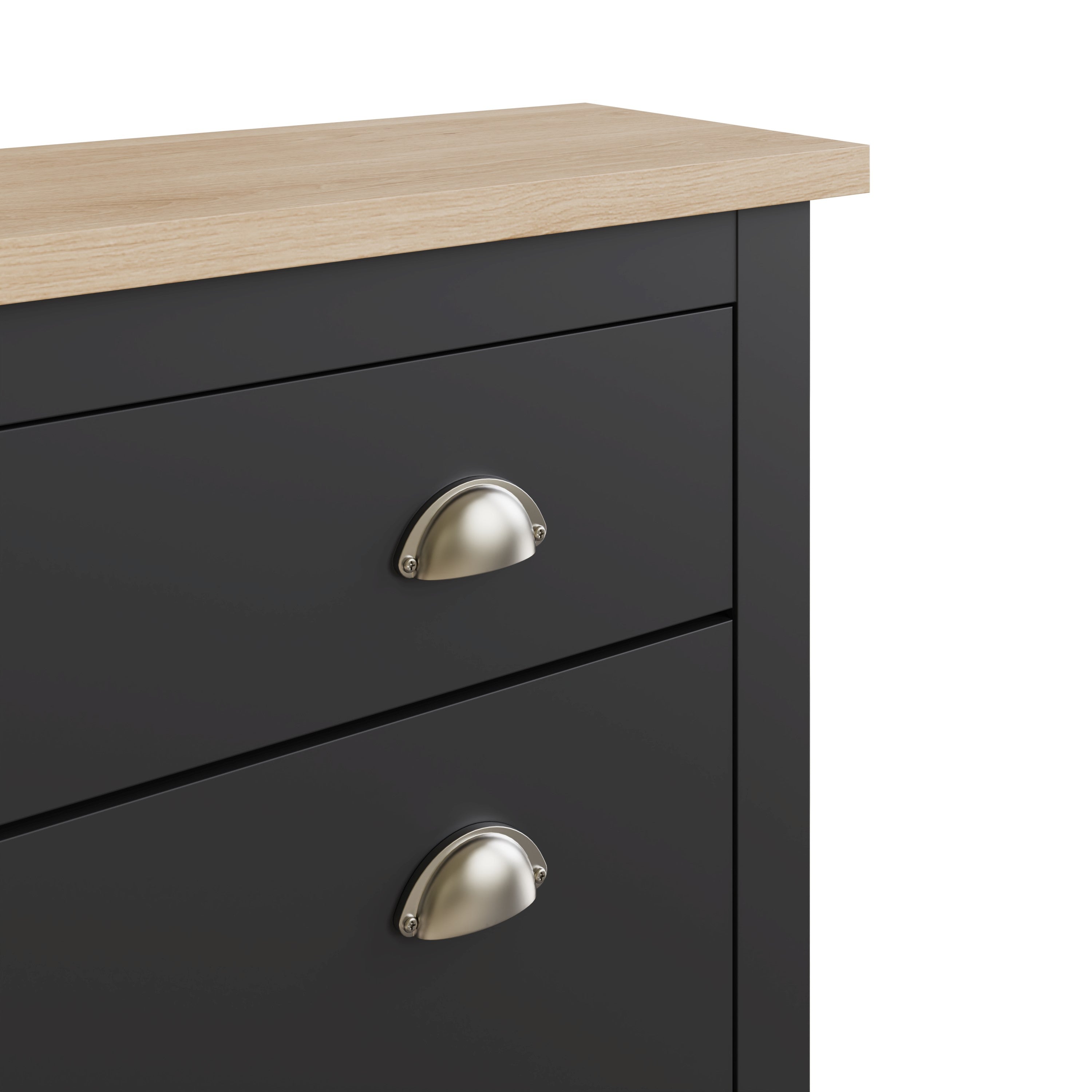 Lancaster 2Dr 1Drw Shoe Cabinet Black