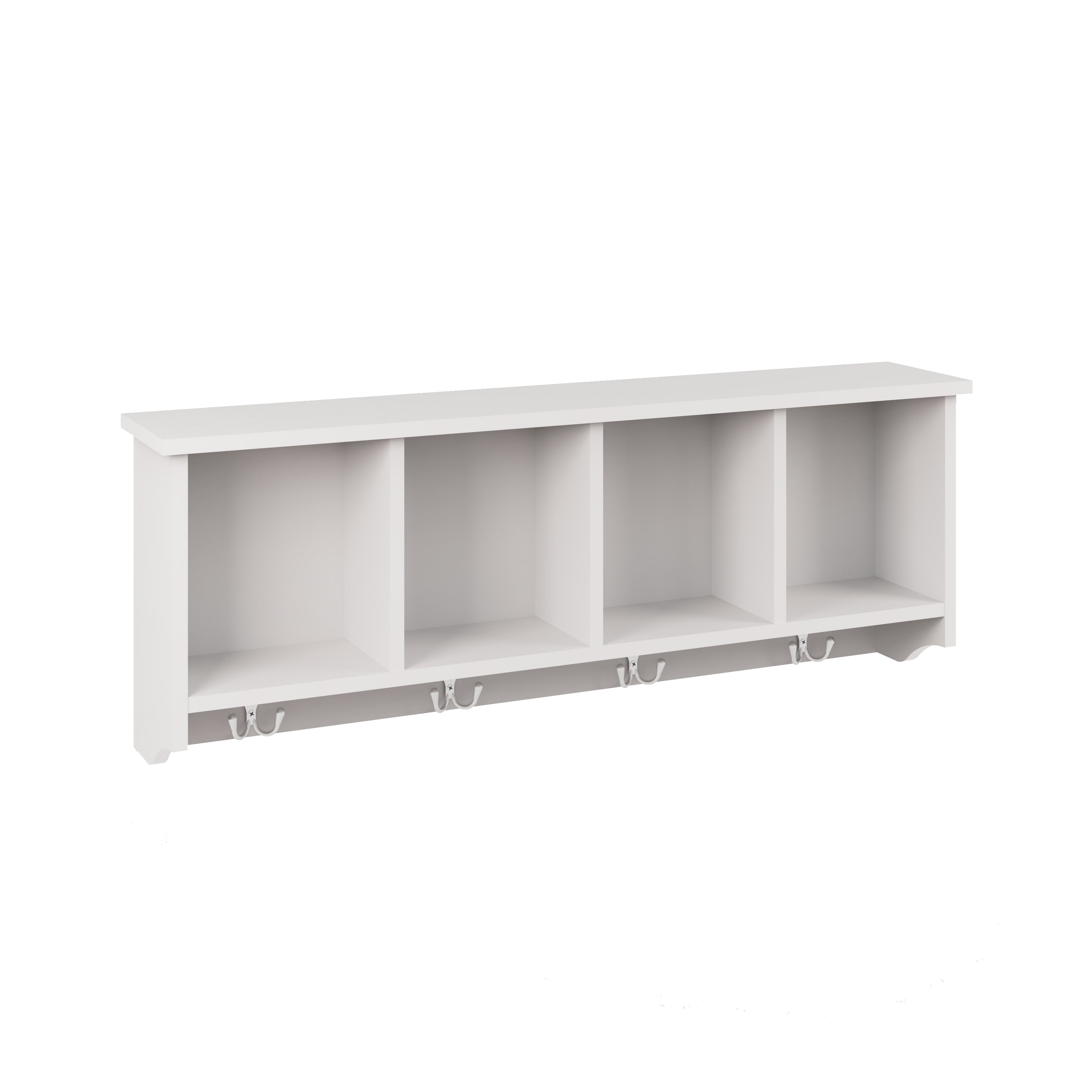 Kempton Shoe Bench + Wall Rack White