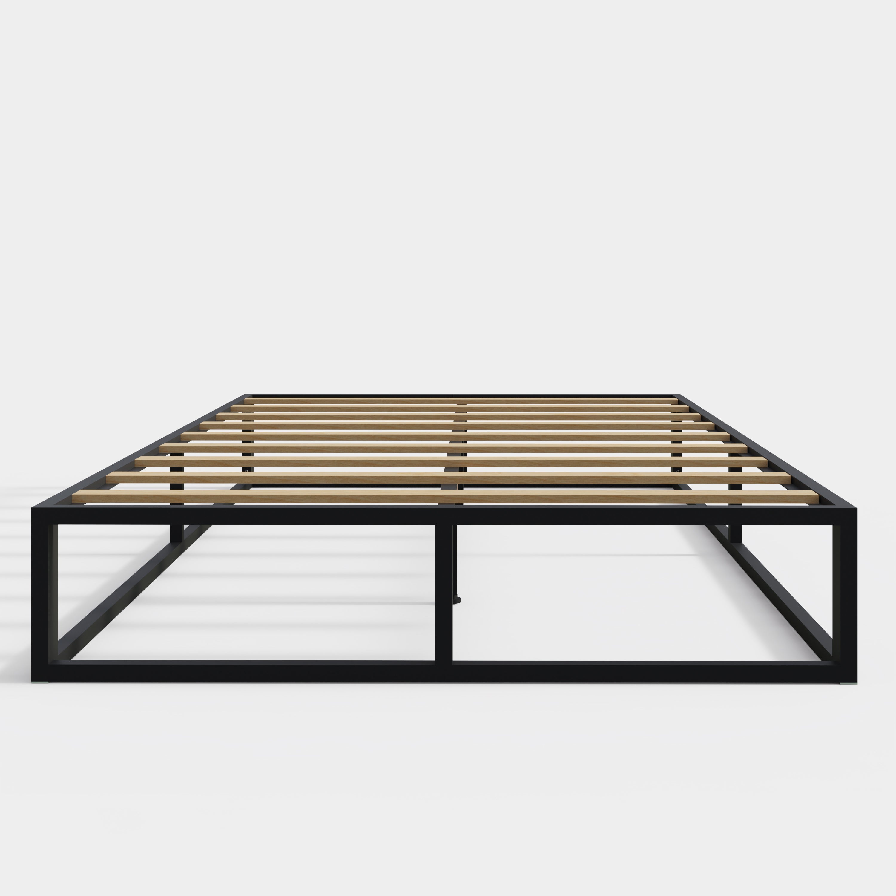 Platform Metal Bed Black
