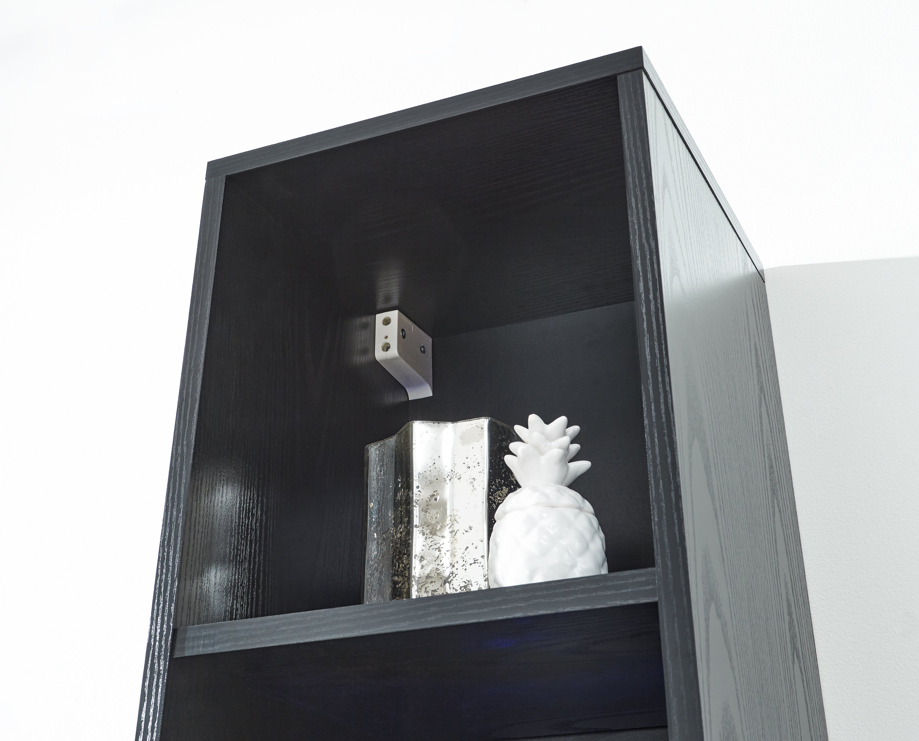 Galicia Tall Shelf Unit With Led Black