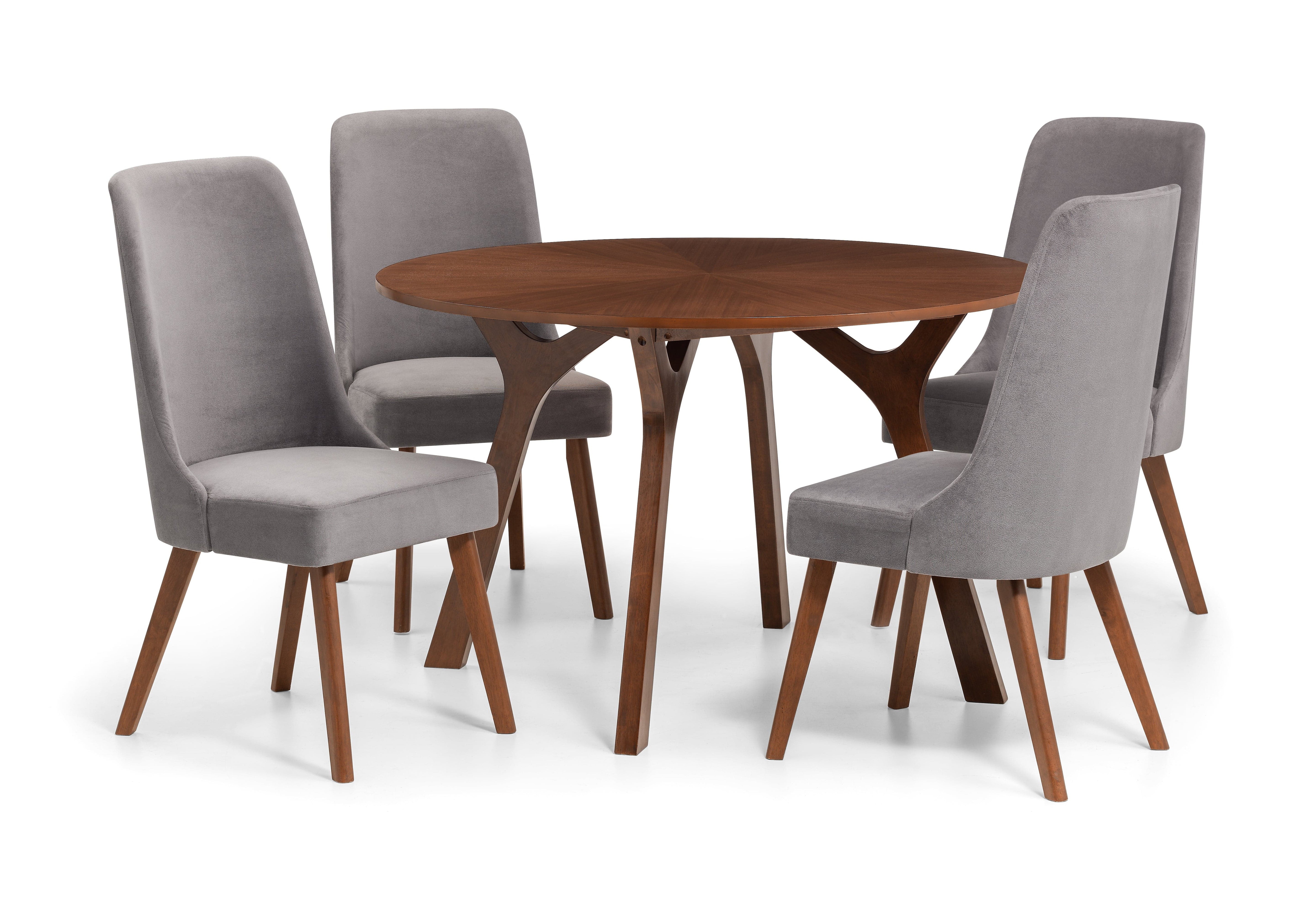 Julian Bowen Dining Table Huxley Round Table Walnut Bed Kings