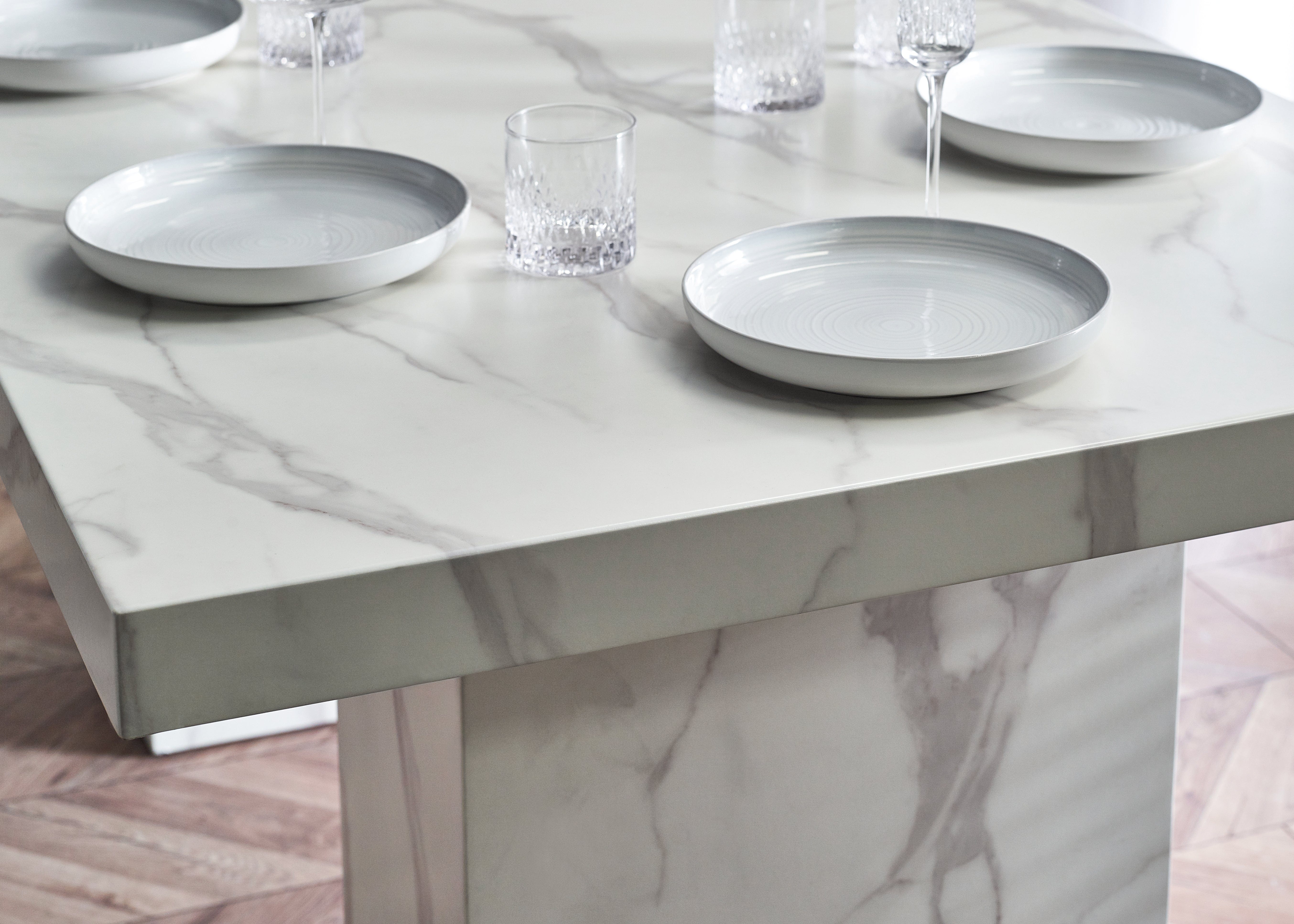 Julian Bowen Dining Table Rome Dining Table - White Bed Kings