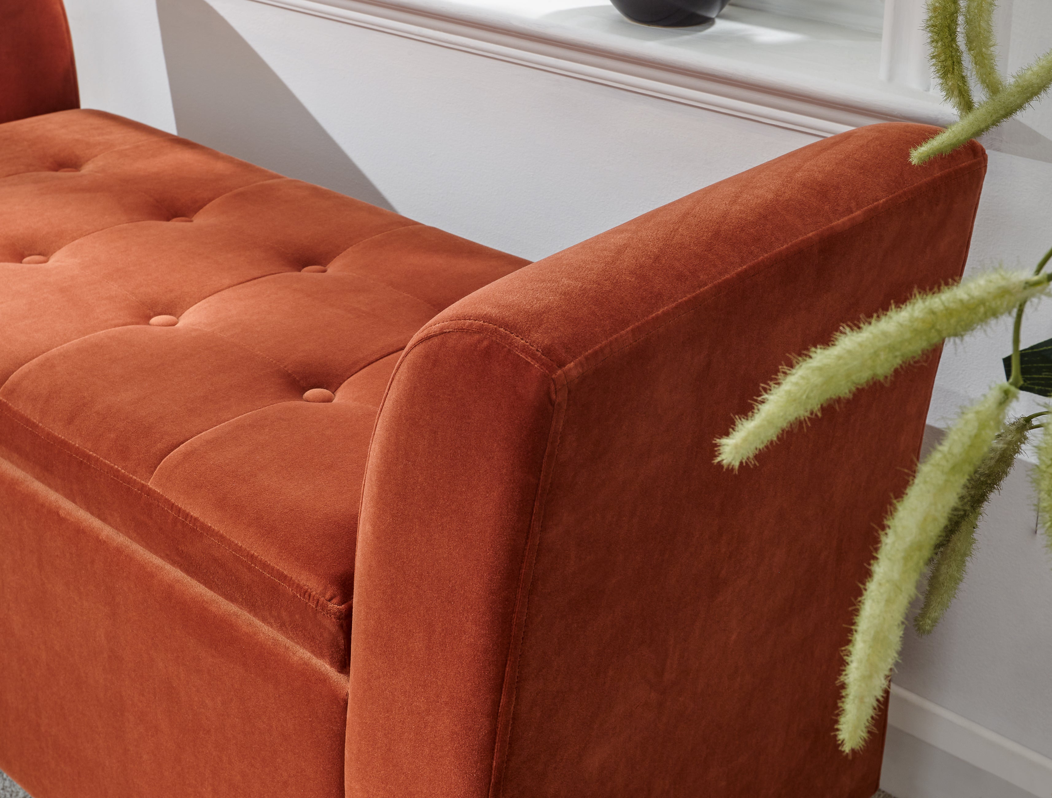 Genoa Window Seat Russet Fabric