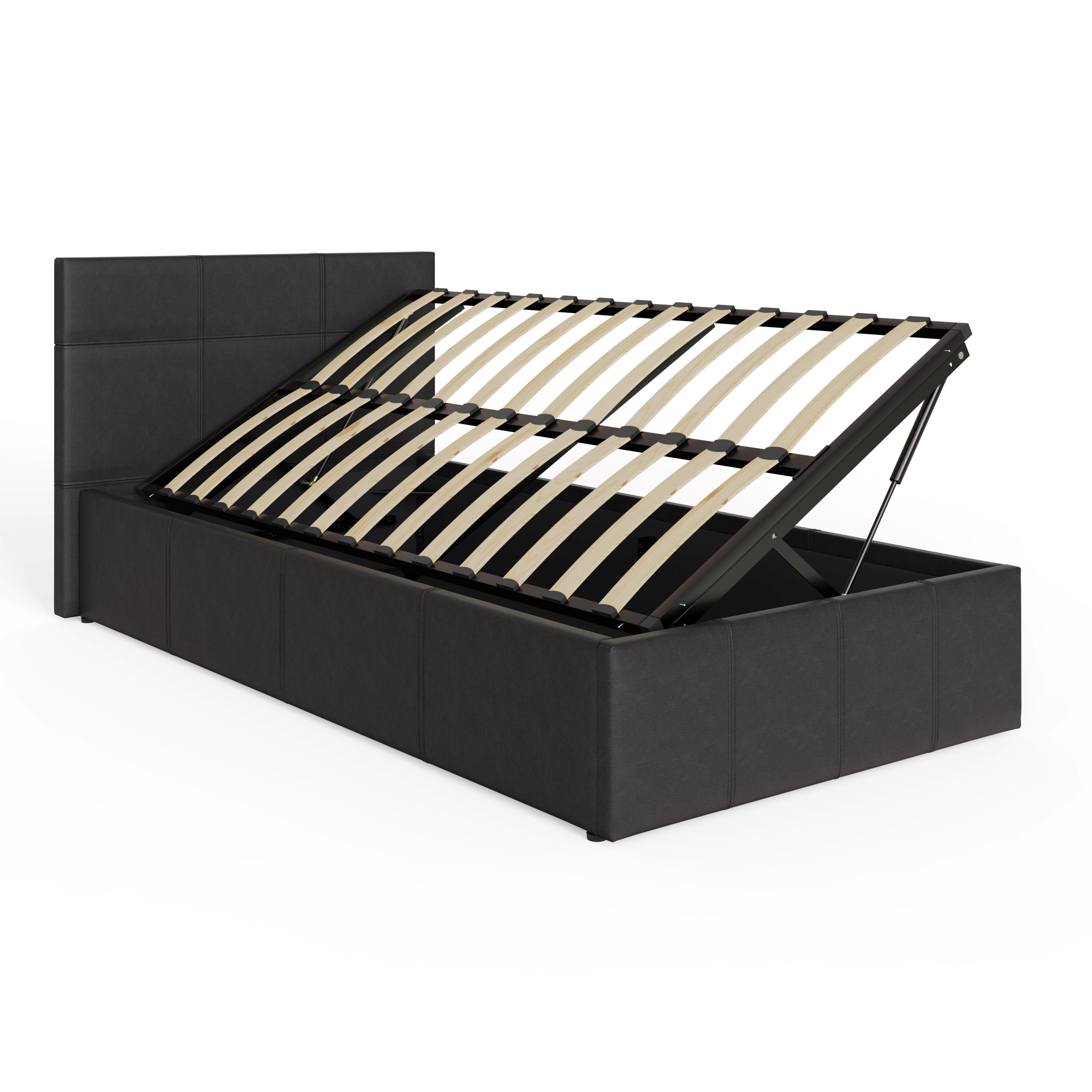 Side Lift Ottoman Bed Black