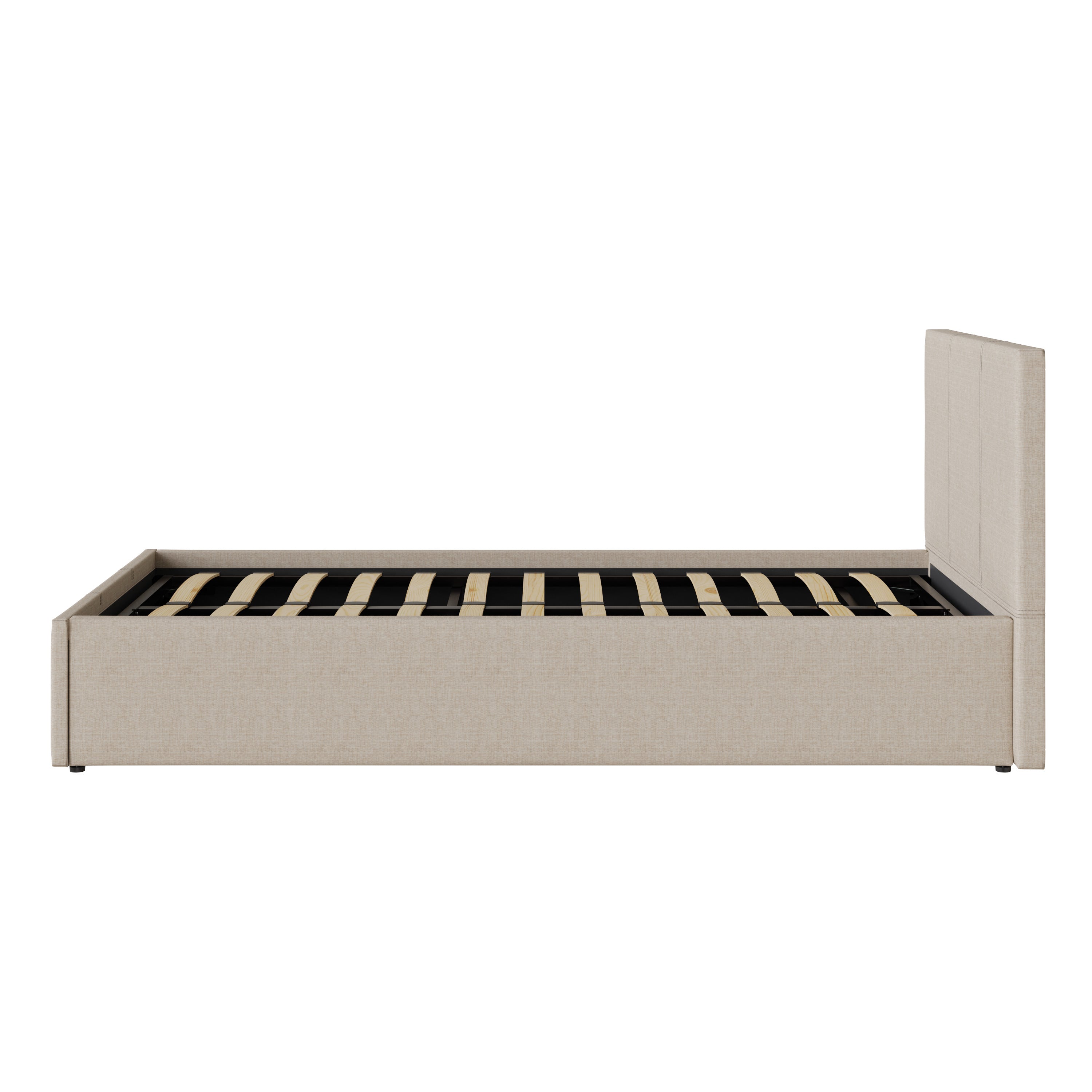 Side Lift Ottoman Bed Natural