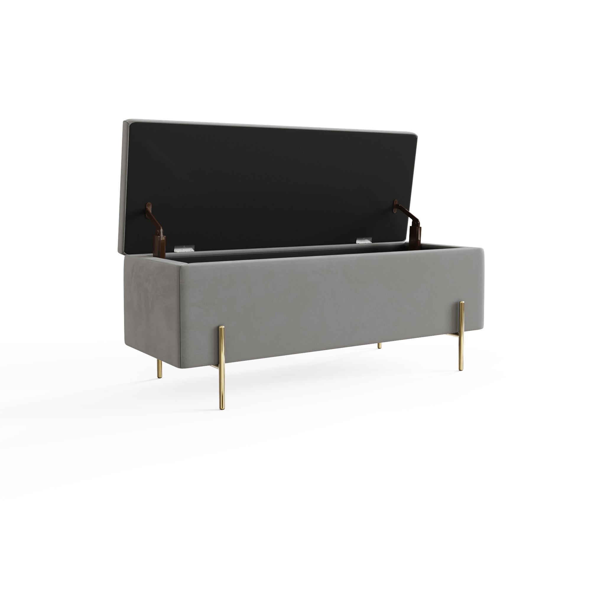 Mystica Ottoman Storage Bench Grey