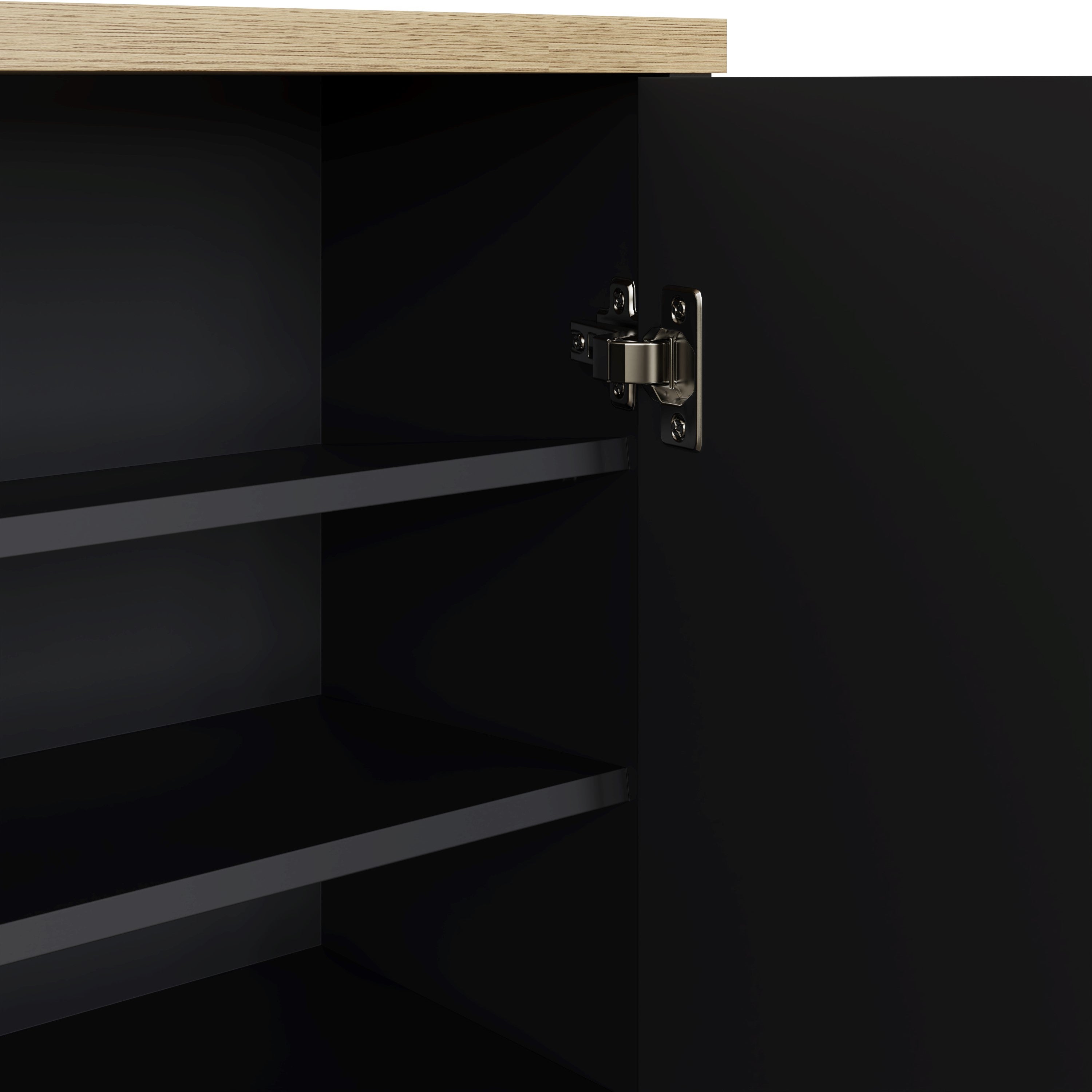 Lancaster 2 Door Shoe Cabinet Black