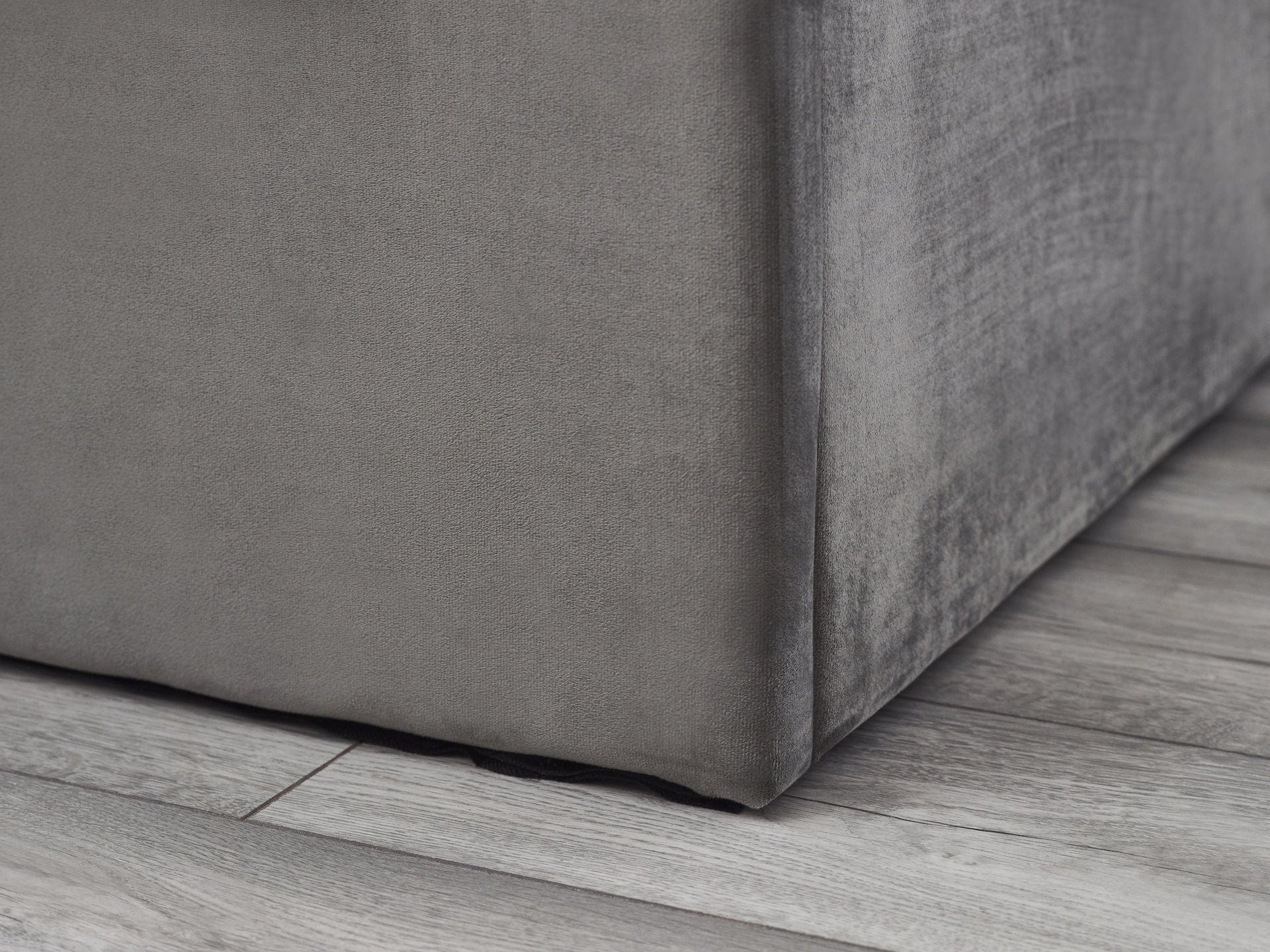 Julian Bowen Fabric Bed Shoreditch High Headboard Lift-Up Storage Bed - Slate Grey Bed Kings