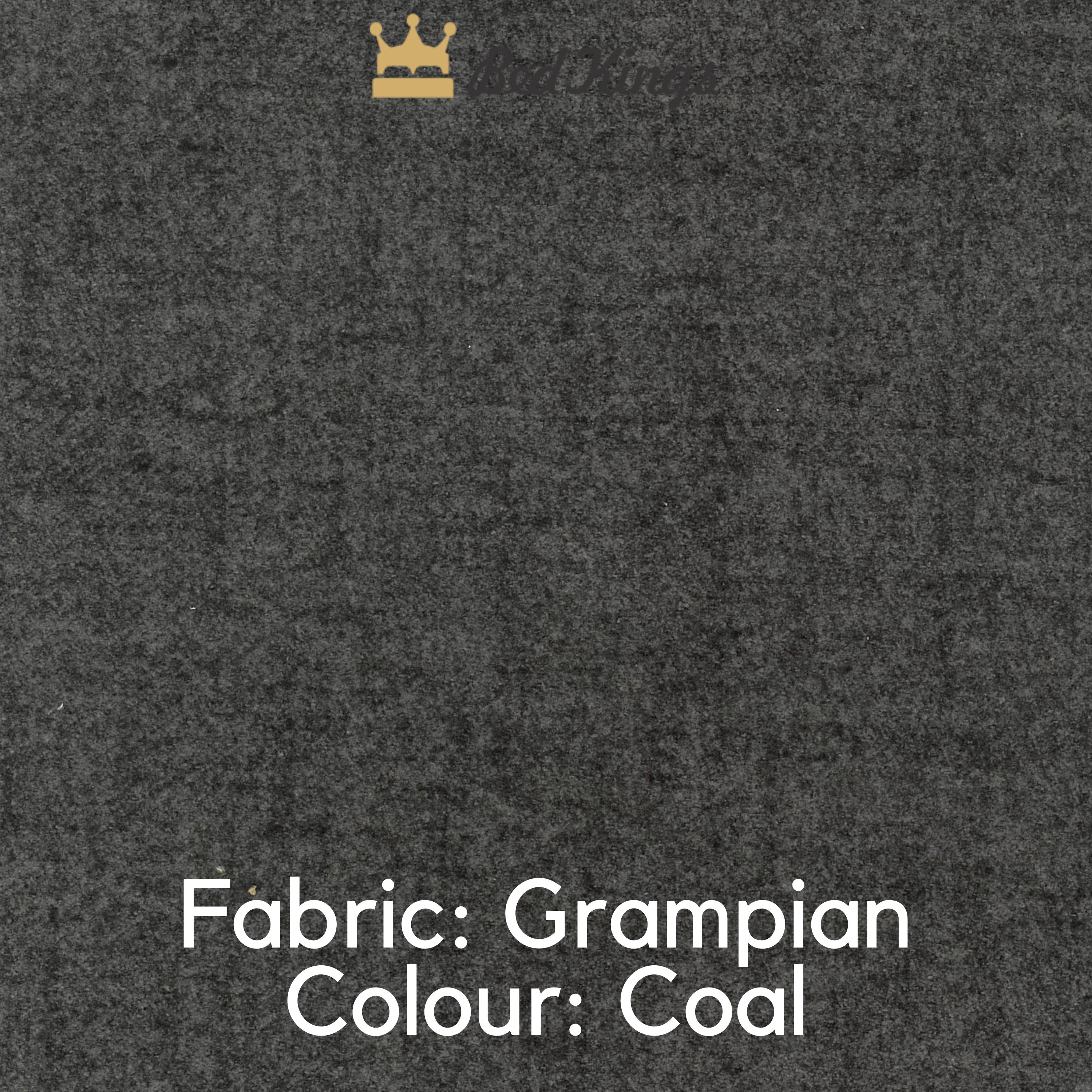 Bed Kings Fabric Swatch Grampian Fabric - Coal (Colour Swatch) Bed Kings