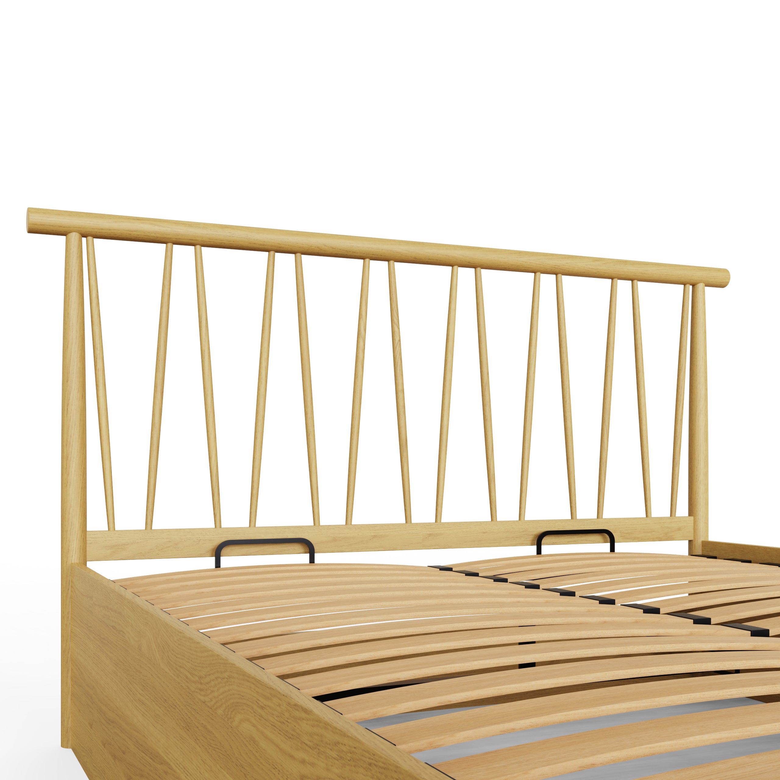 Fusum Spindle Ottoman Bed - Oak