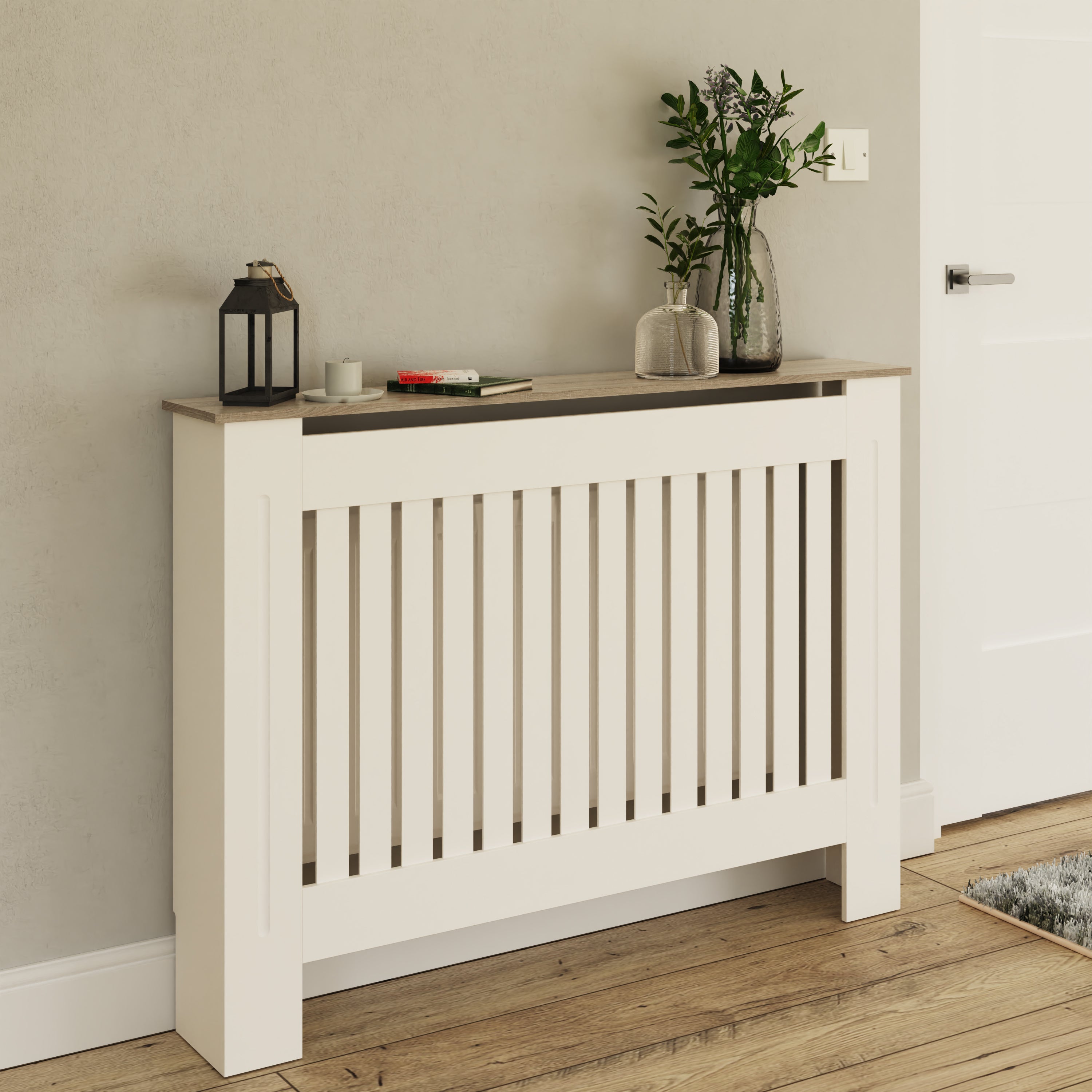 Longslow Radiator Cover Medium White