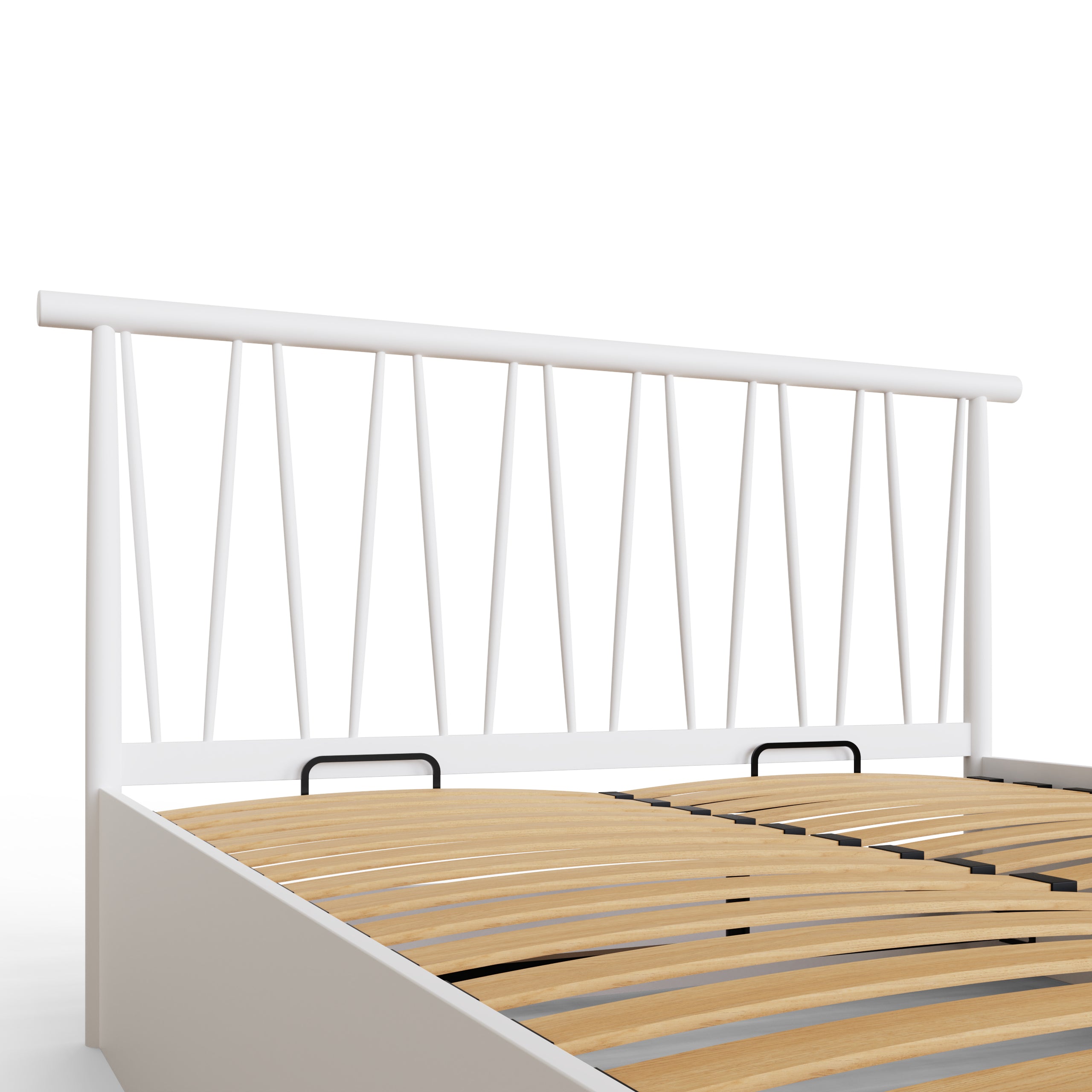 Fusum Spindle Ottoman Bed - White