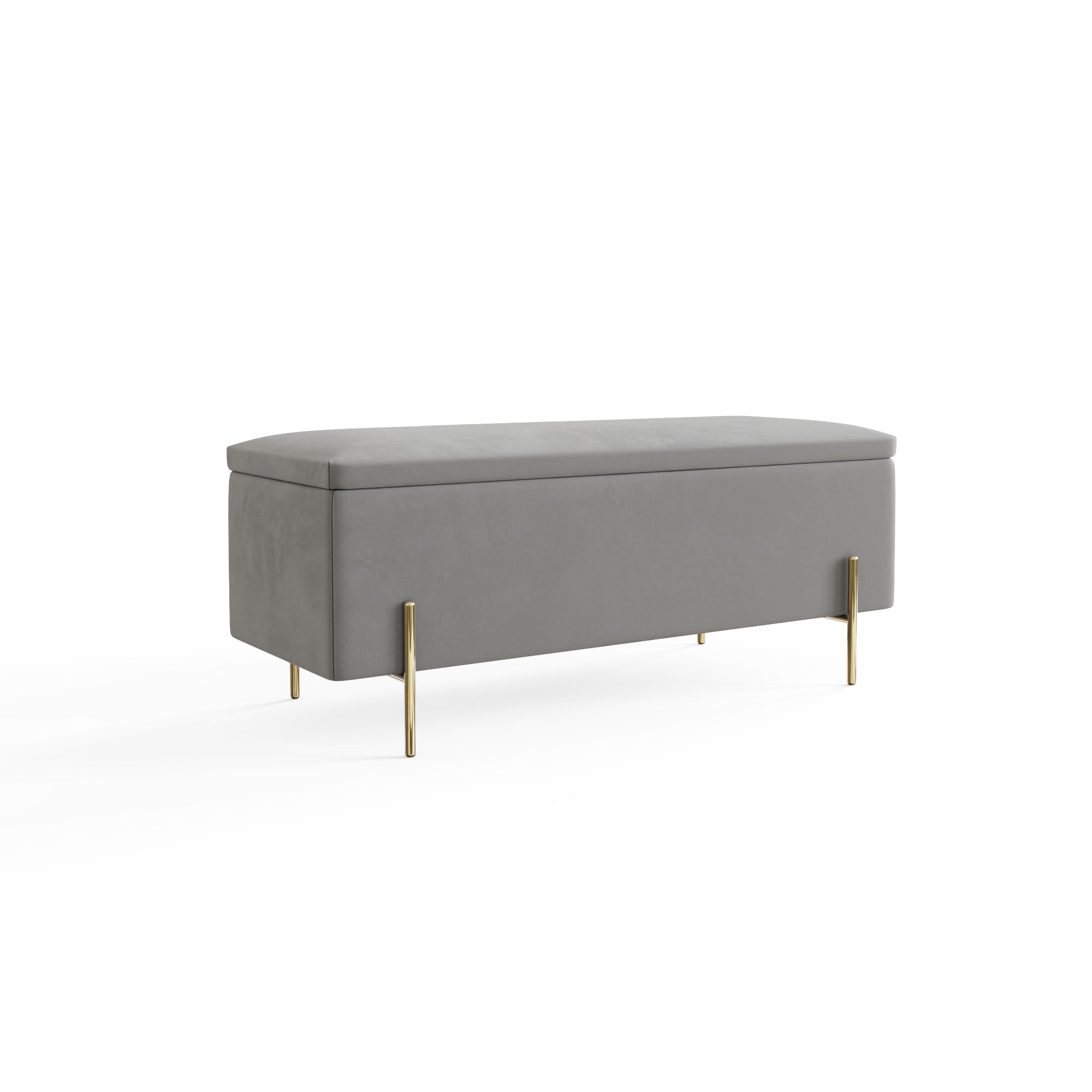 Mystica Ottoman Storage Bench Grey
