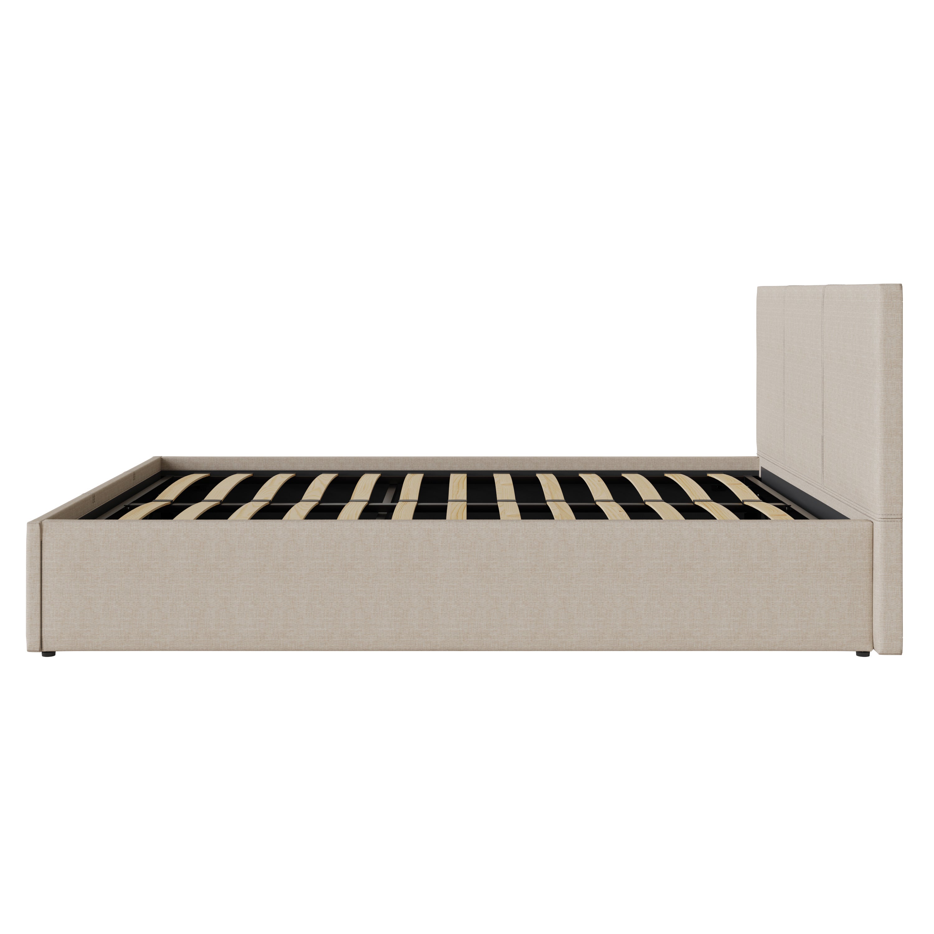 Side Lift Ottoman Bed Natural