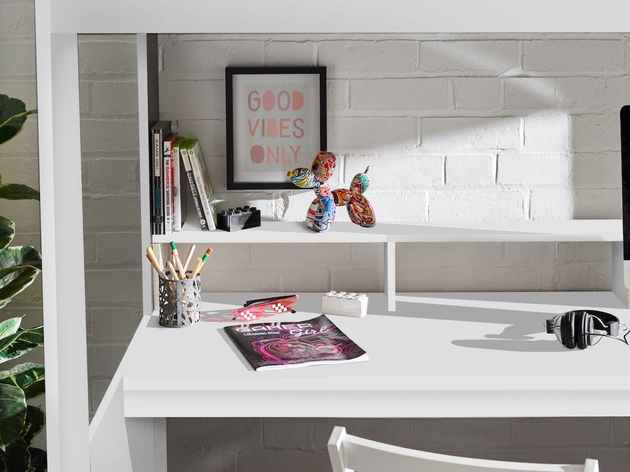 Julian Bowen High Sleeper Bed Single 90cm 3ft Blaze Gaming Highsleeper Bed - All White Bed Kings