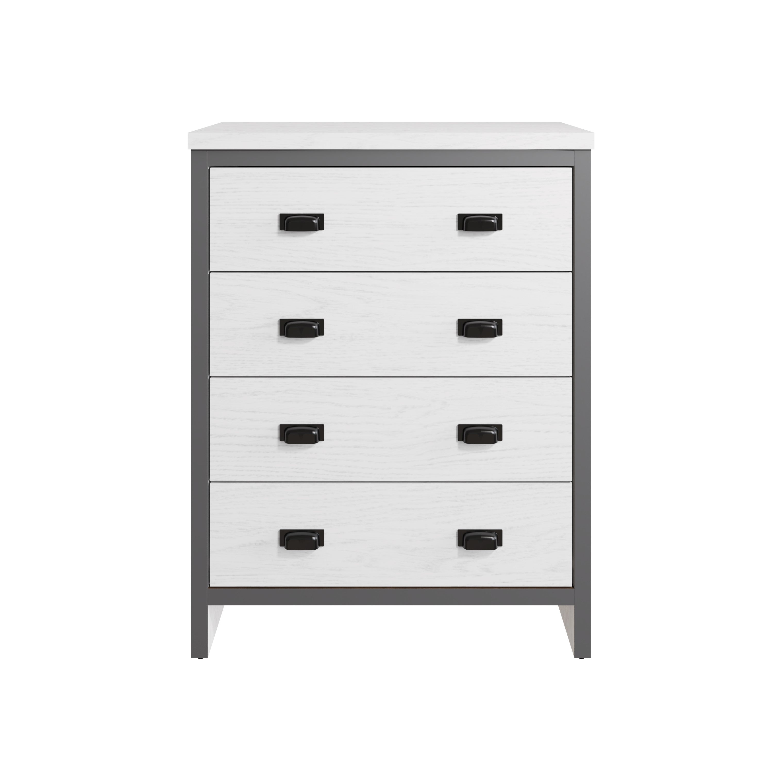 Boston 4 Drawer Chest White