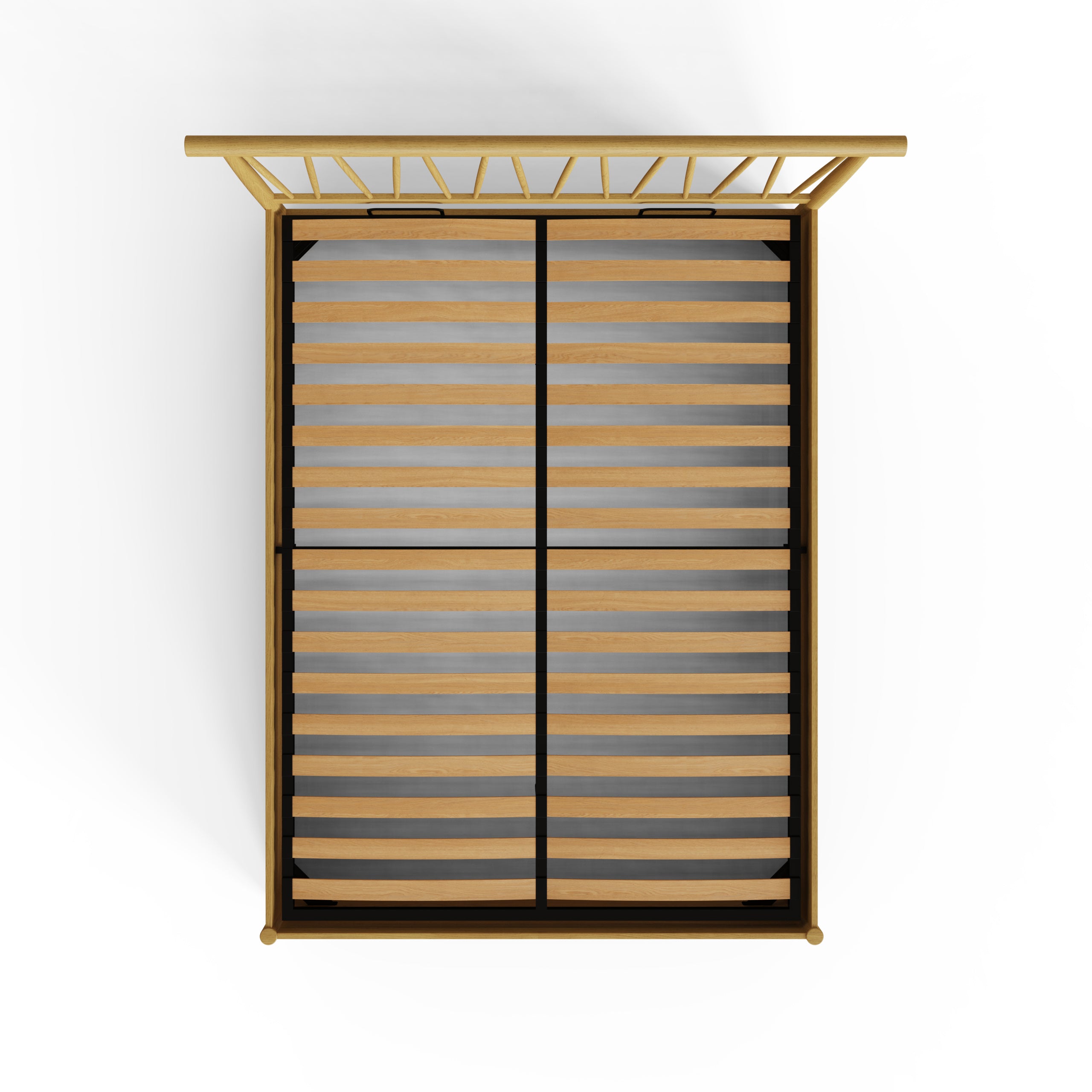 Fusum Spindle Ottoman Bed - Oak