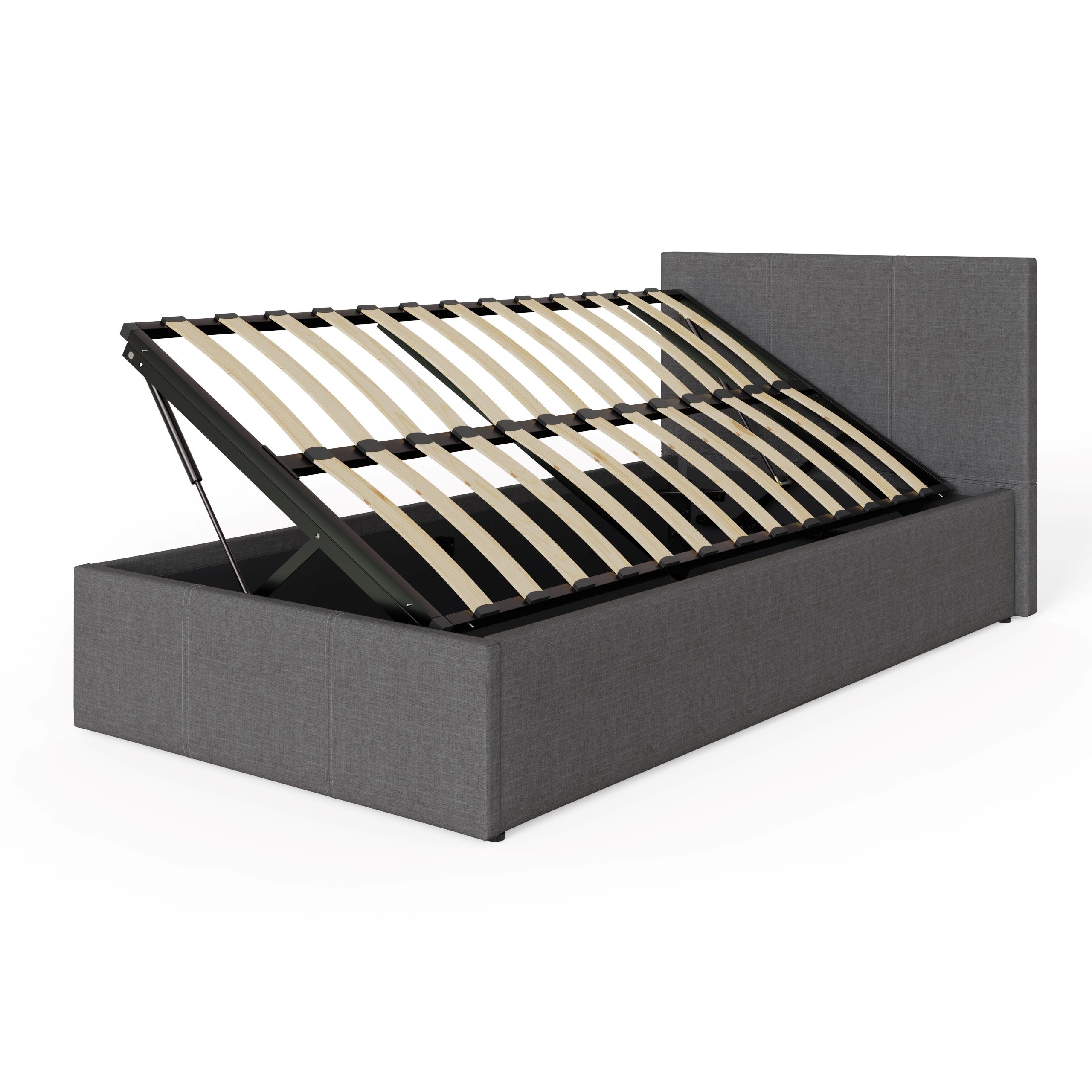 Side Lift Ottoman Bed Grey