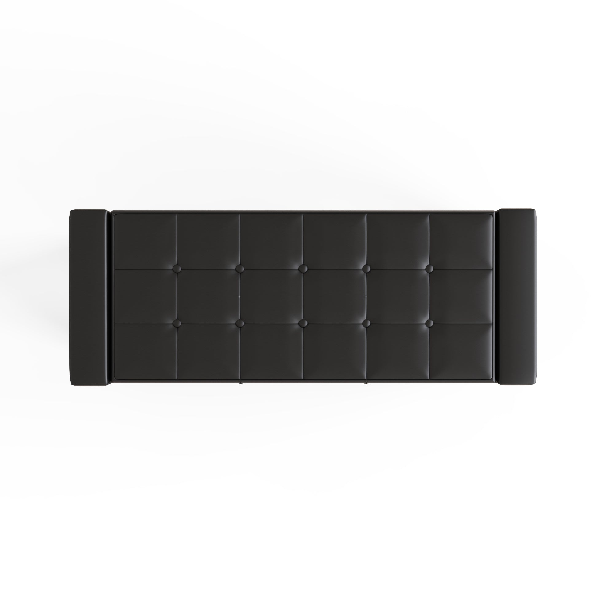 Verona Ottoman Bench Black Pu