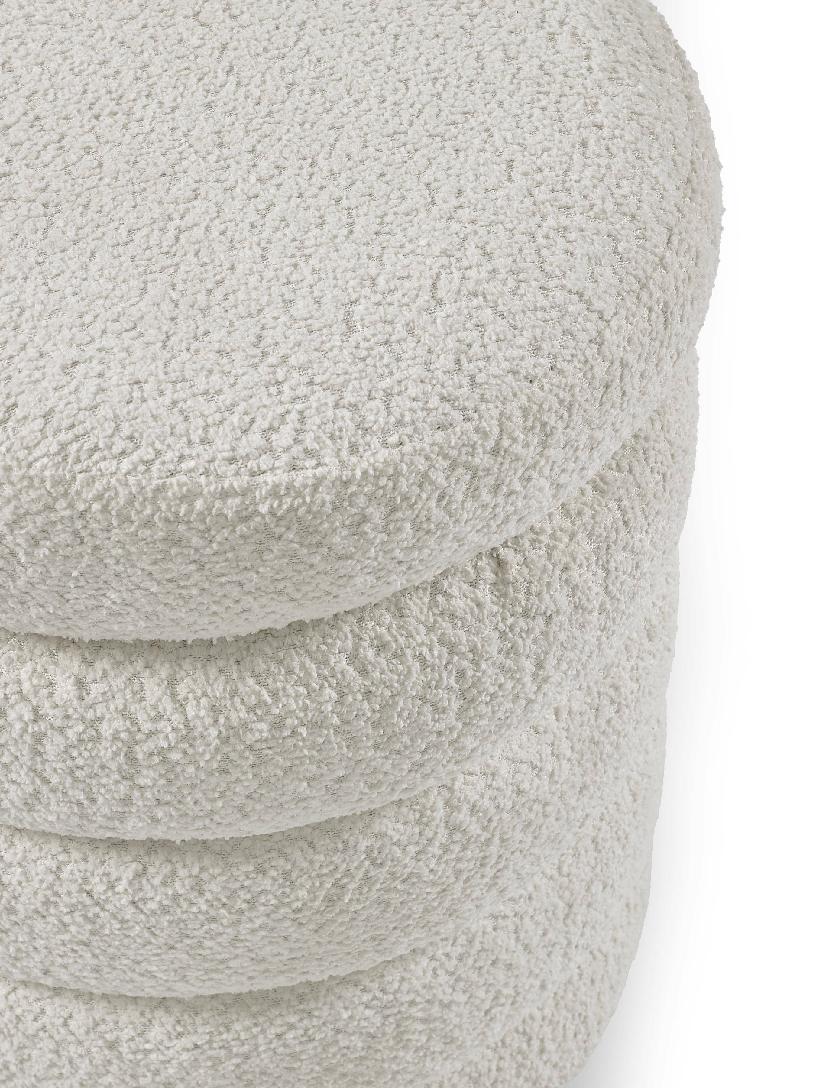 Hailey Ivory Boucle Upholstered 40cm Storage Stool