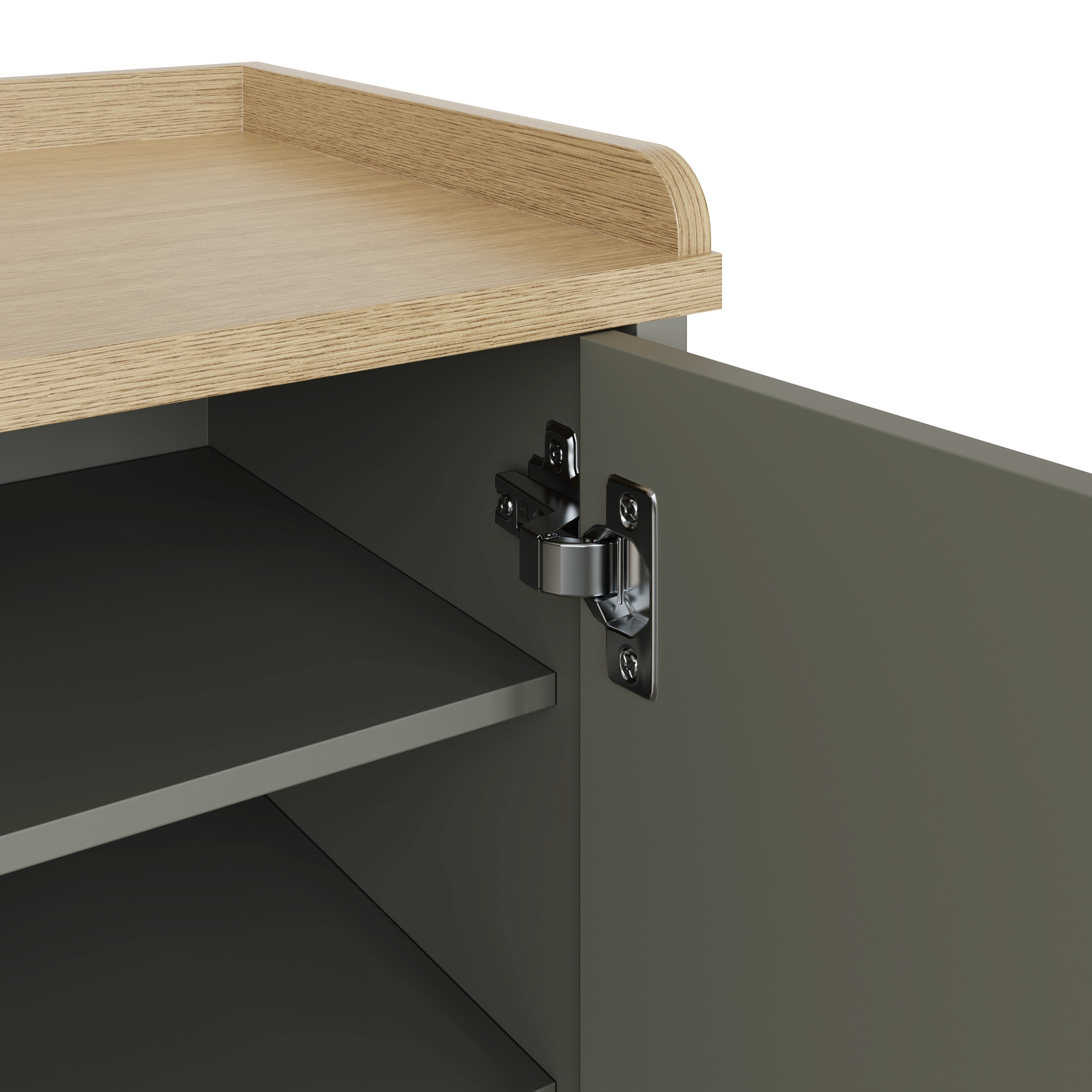 Lancaster 2 Door Shoe Bench Grey