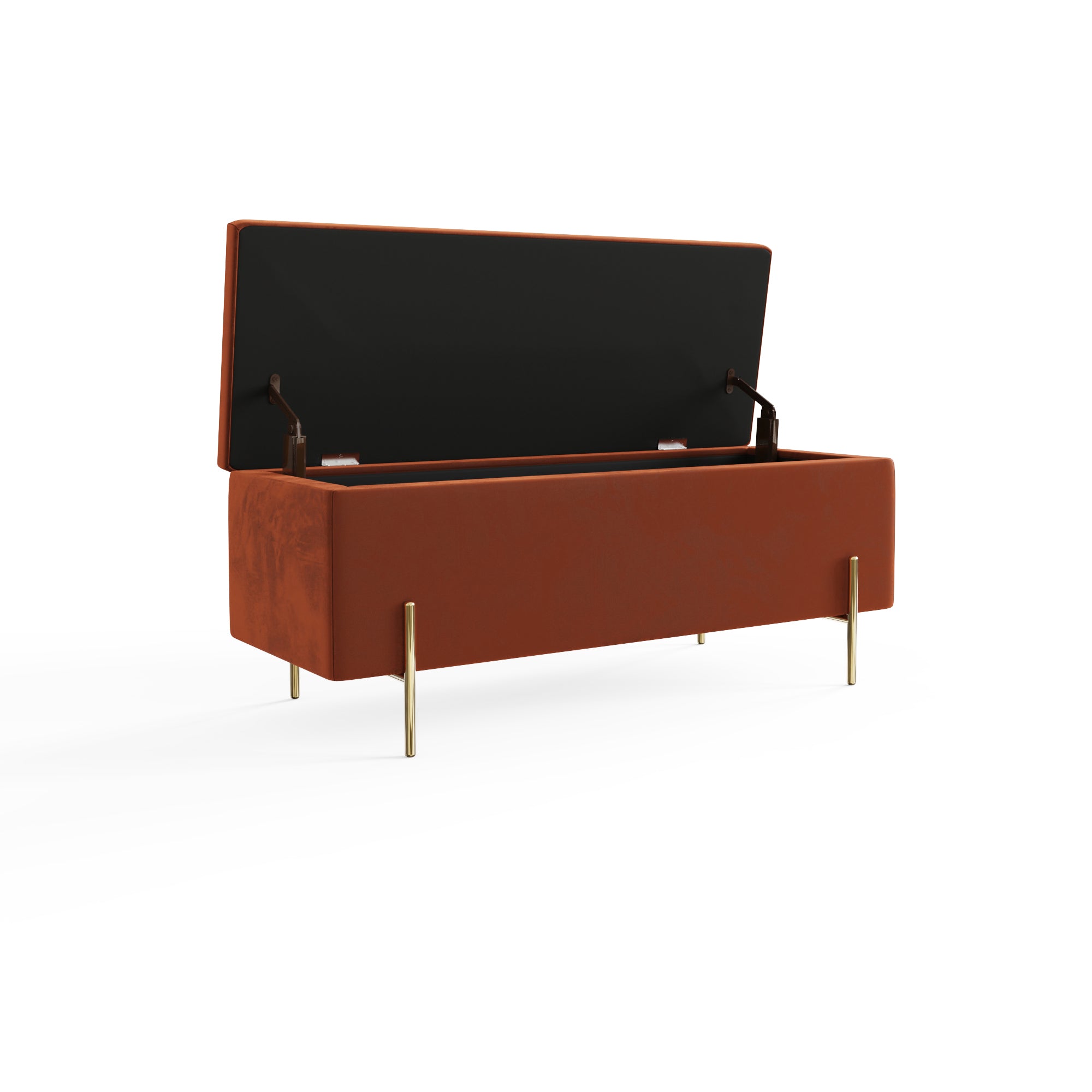 Mystica Ottoman Storage Bench Russet