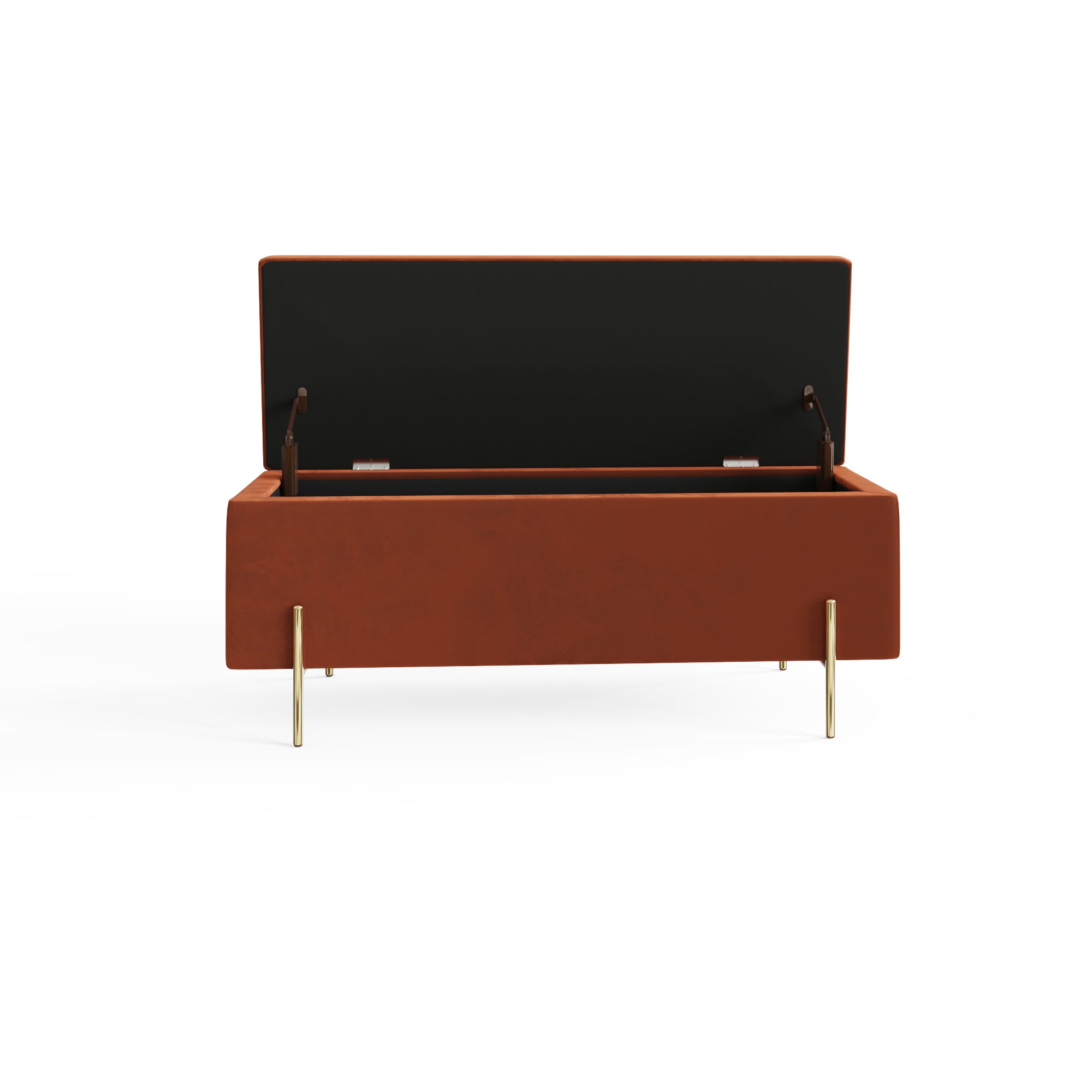 Mystica Ottoman Storage Bench Russet