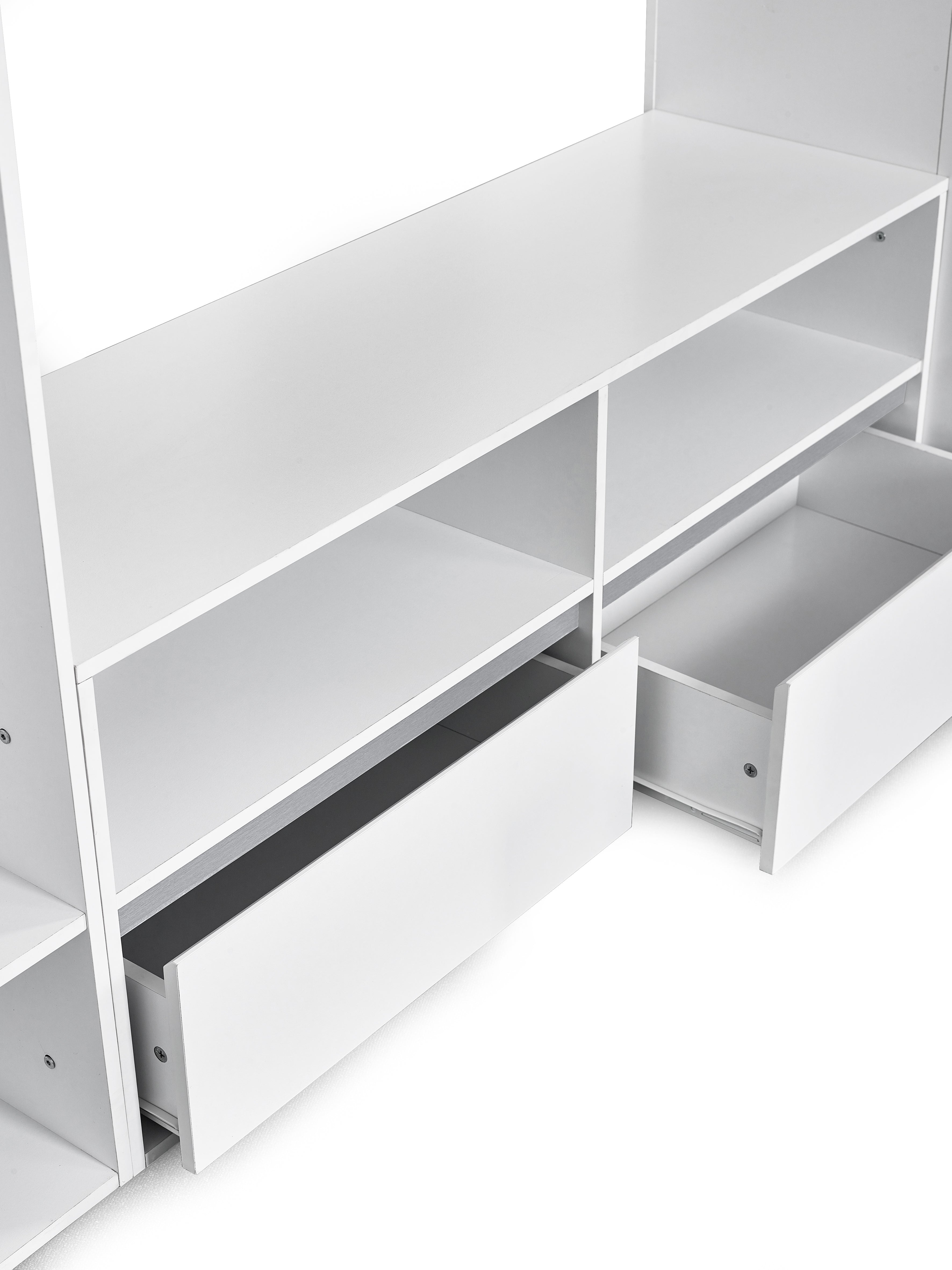 Gaia Highsleeper TV Bed - White and Silver