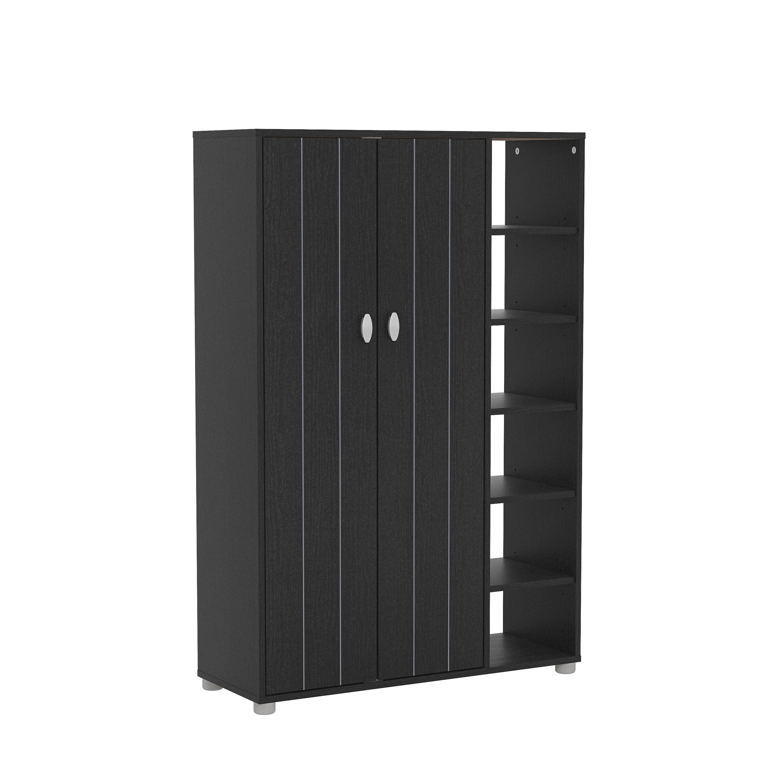 Bideford Tall Shoe Cabinet Rustick Black Oak