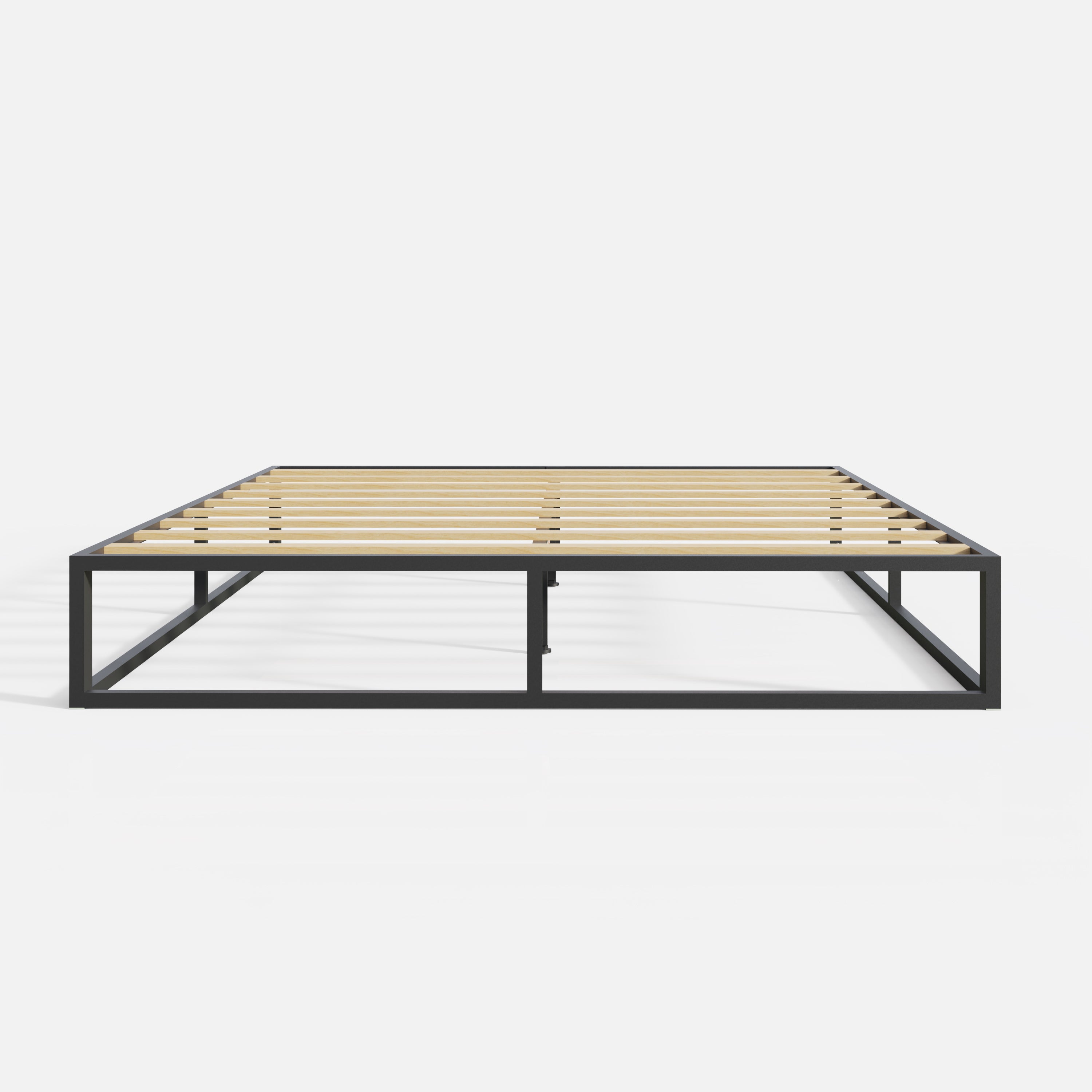Platform Metal Bed Black