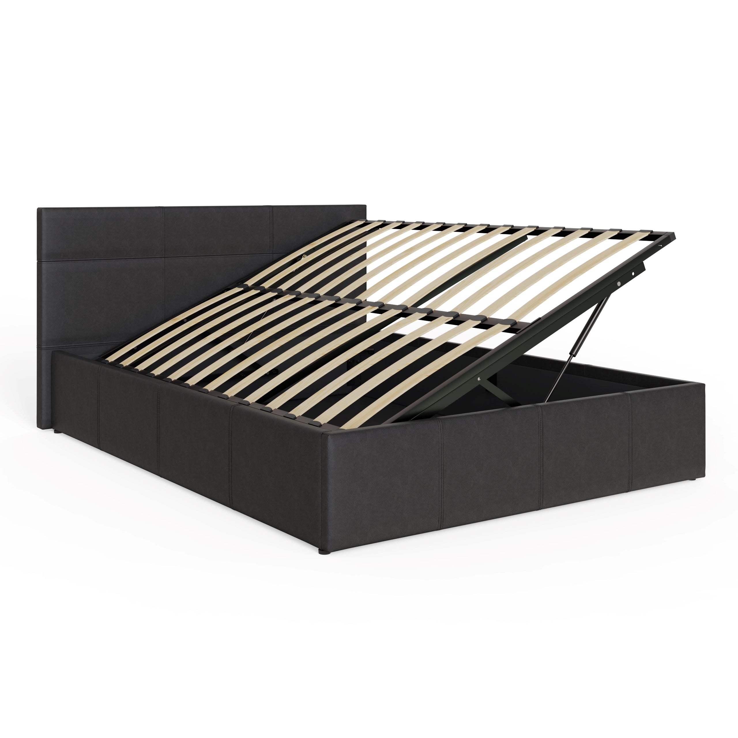 Side Lift Ottoman Bed Black