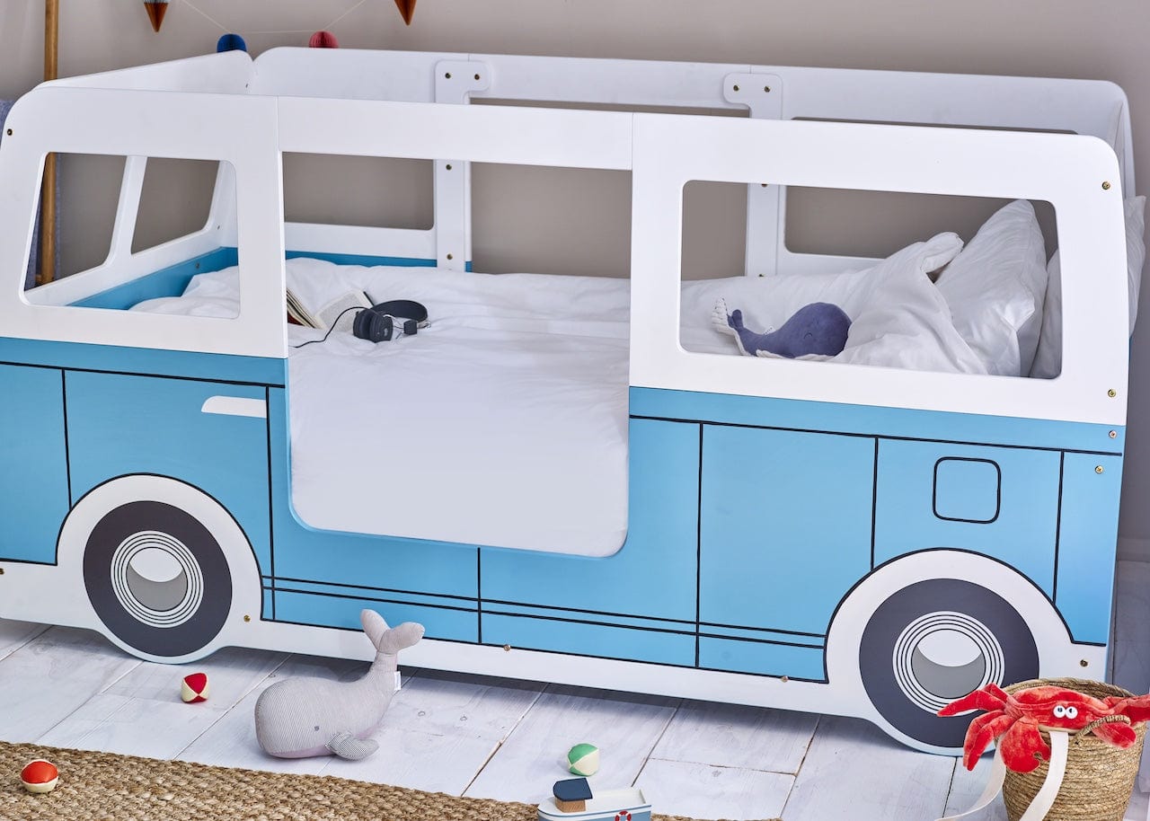 Julian Bowen Kids Bed Single 90cm 3ft Campervan Bed - Light Blue Bed Kings