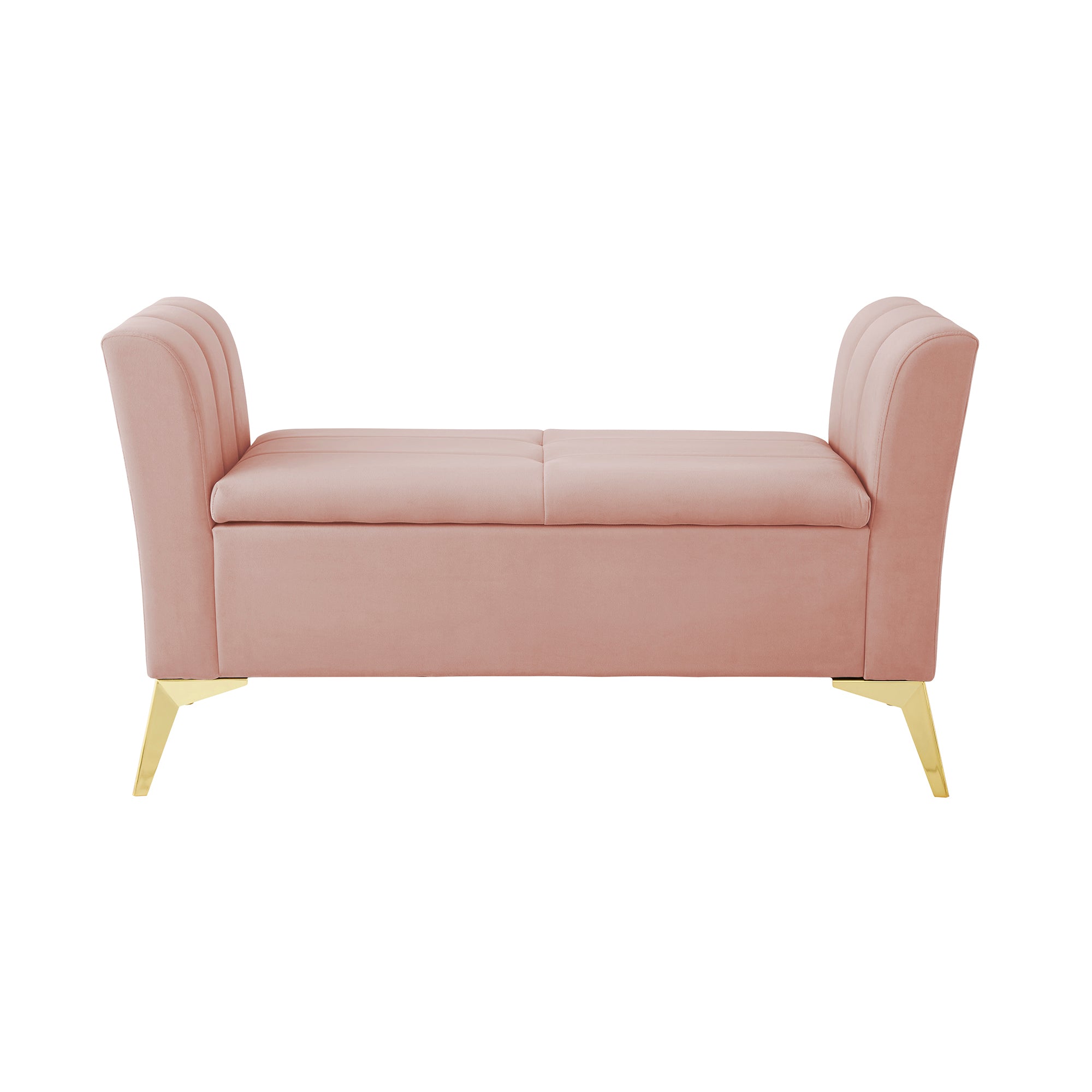 Pettine Ottoman Storage Bench Blush Pink