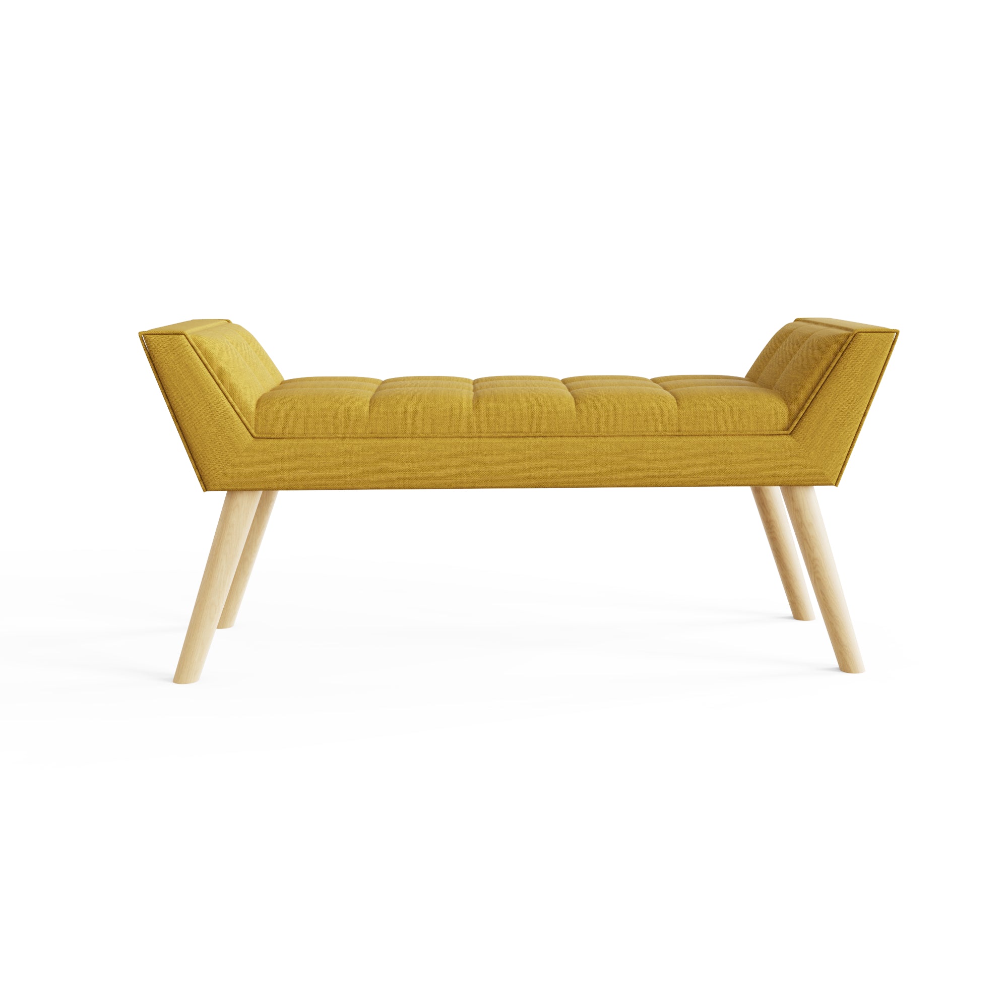 Milan Upholstered Bench Mustard