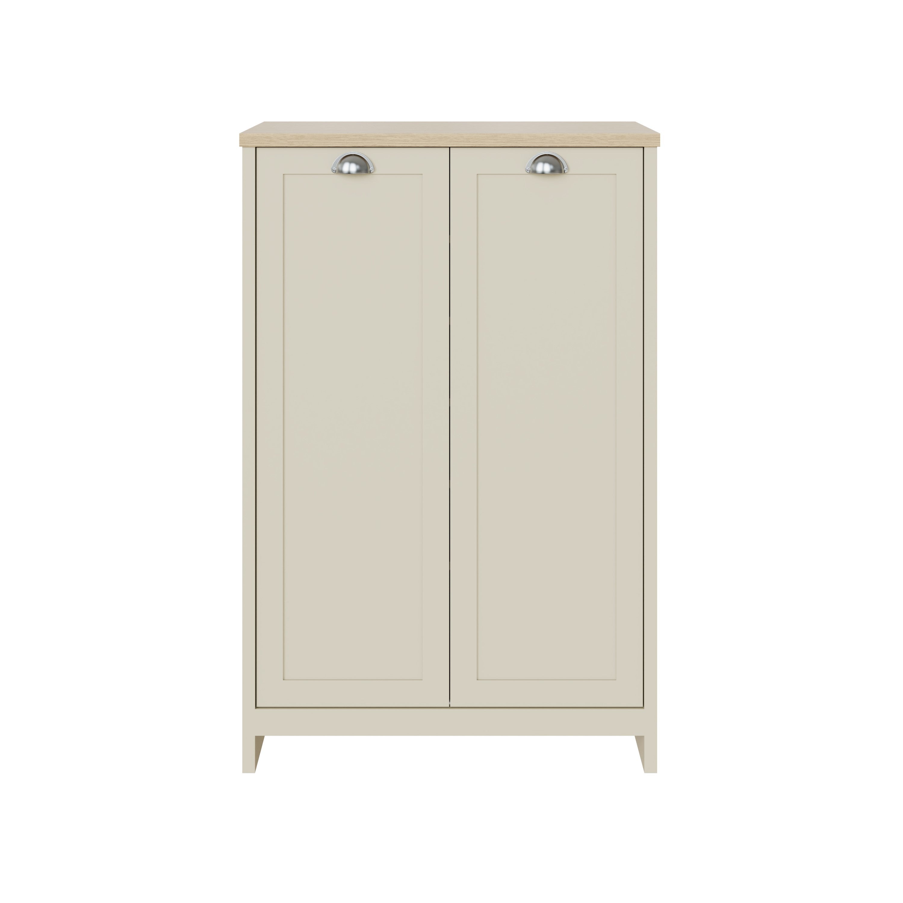 Lancaster 2 Door Shoe Cabinet Cream