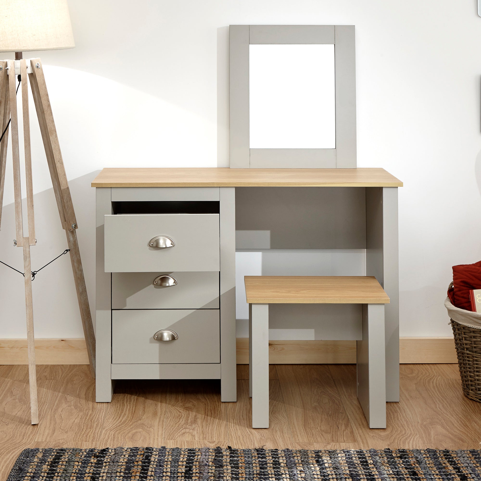 Lancaster Dressing Table Set Grey