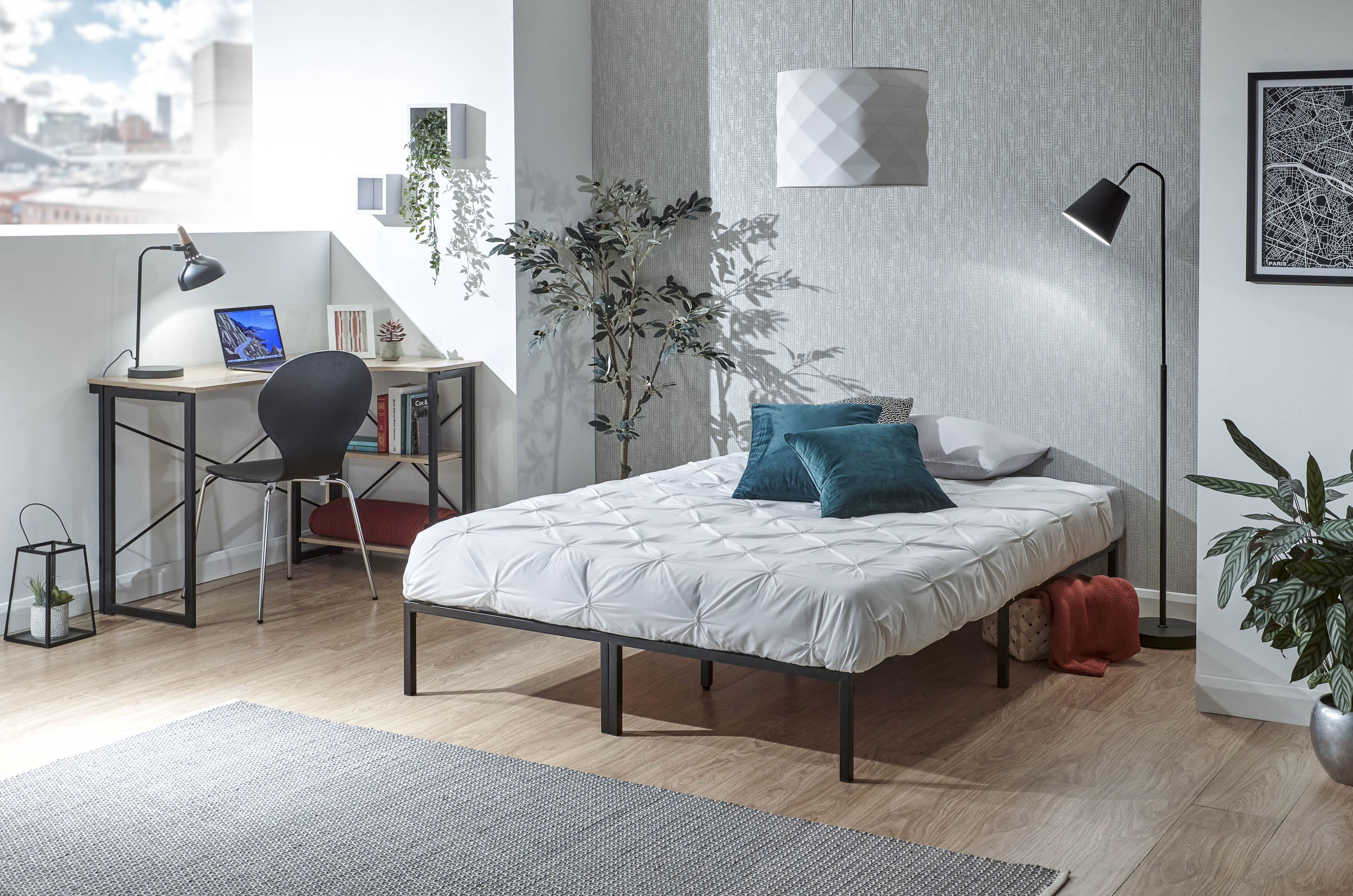 GFW Metal Bed Kore Bed Frame Black - GFW Bed Kings