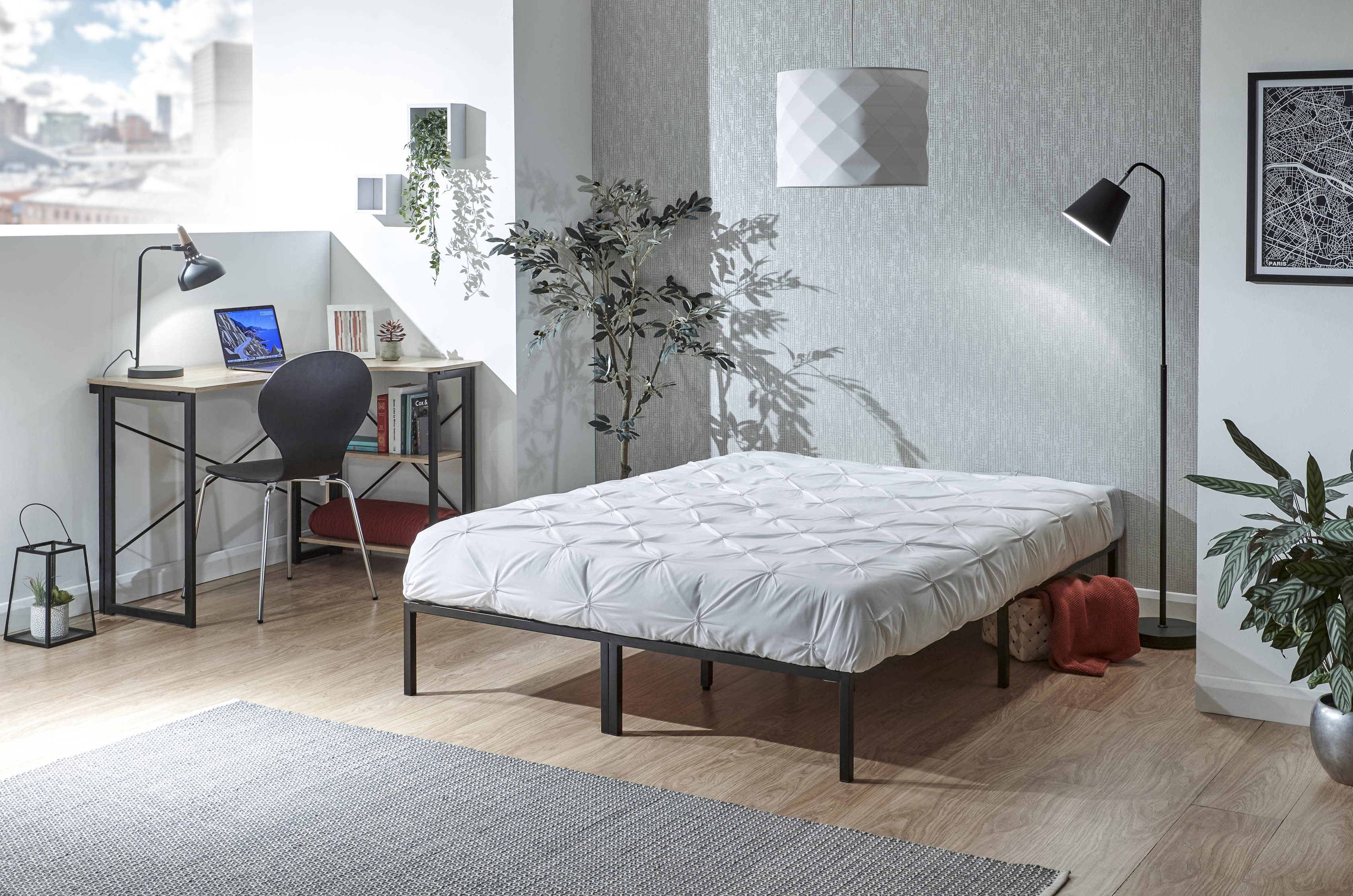 GFW Metal Bed Kore Bed Frame Black - GFW Bed Kings